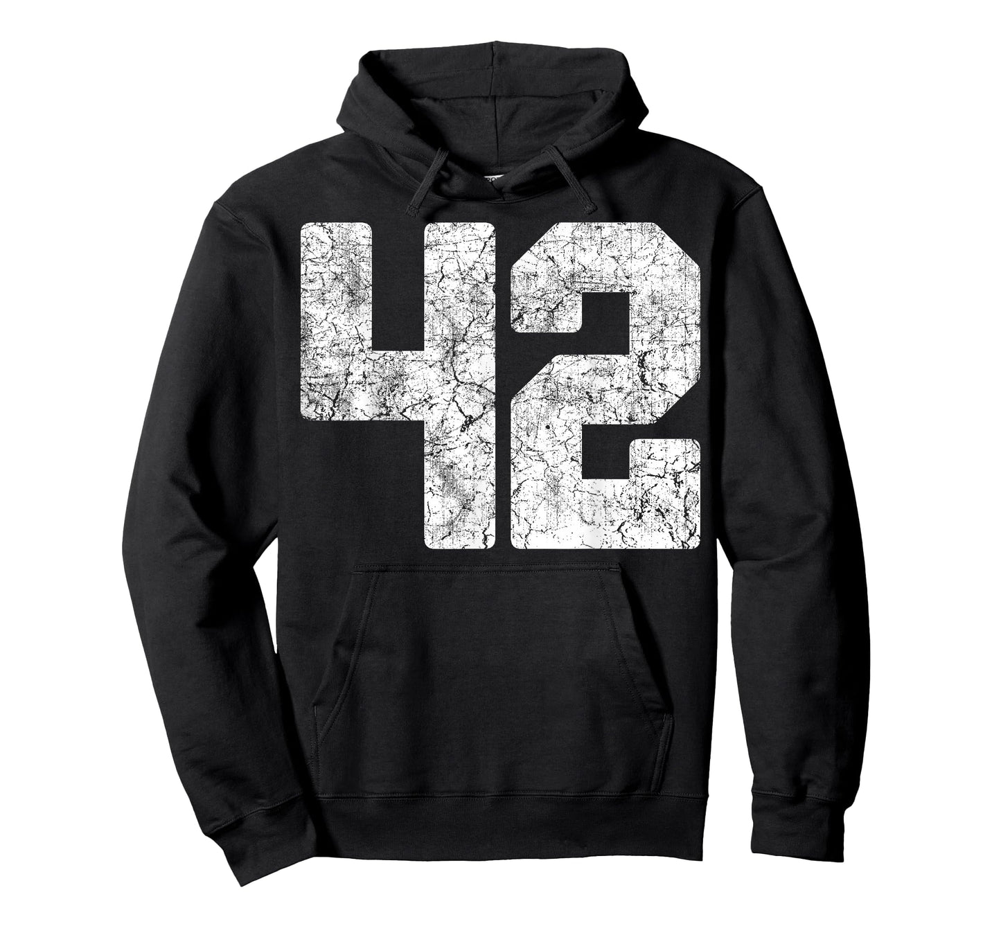 Distressed White Number 42 Jersey Player Uniform #42 Grunge T-Shirt