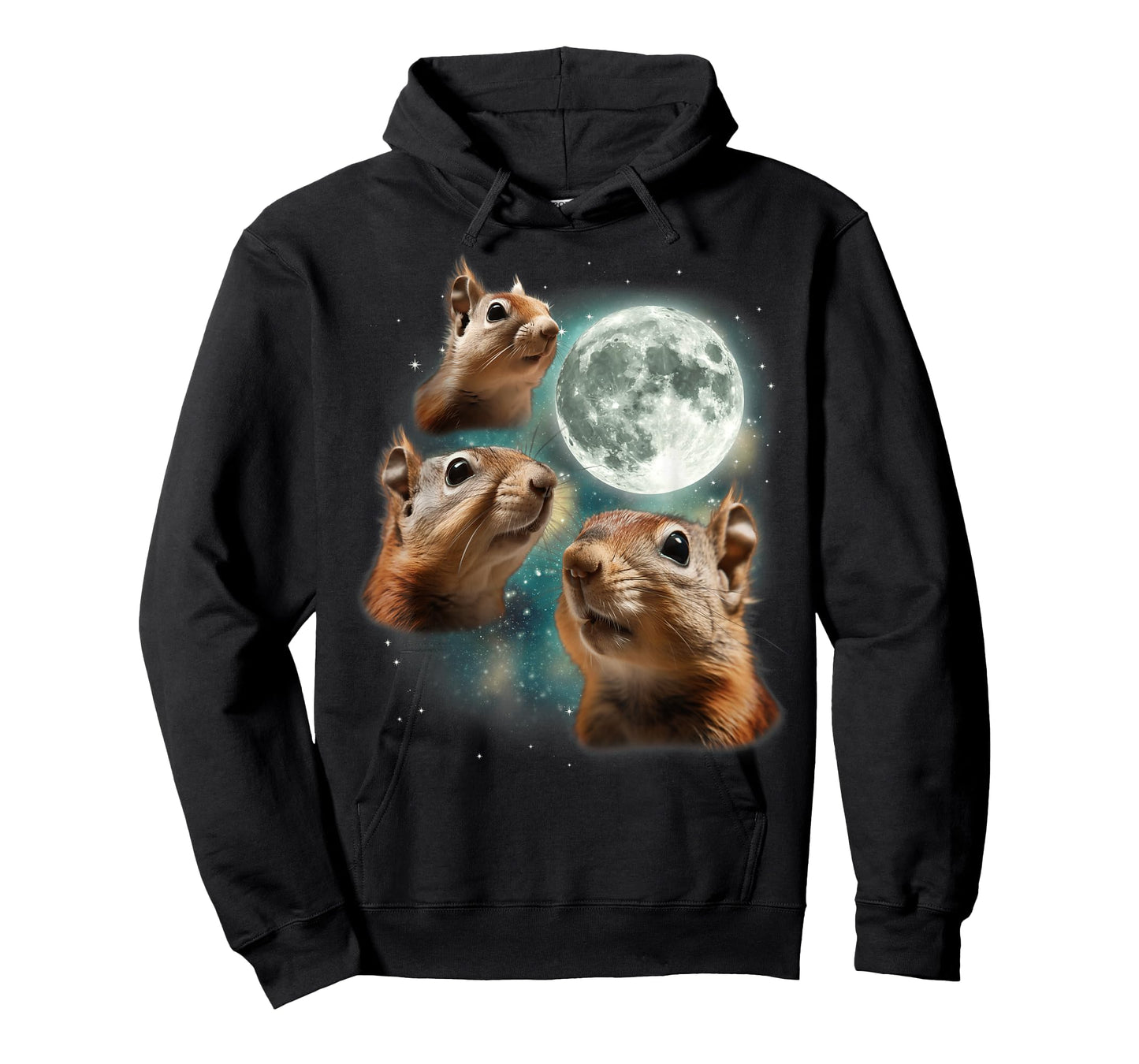 3 Squirrel Moon | Three Howling Nuts Funny Wildlife Squirrel T-Shirt