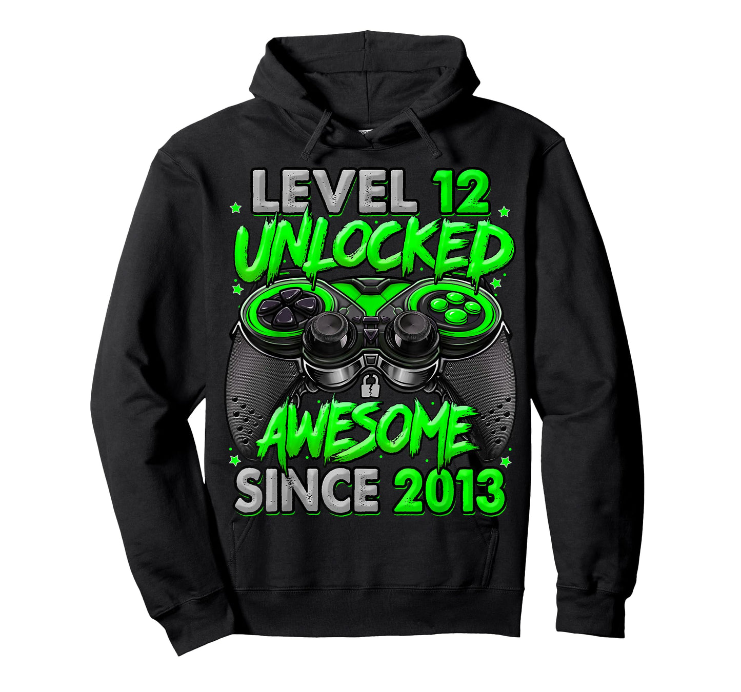 Level 12 Unlocked Awesome Since 2013 12th Birthday Gaming T-Shirt