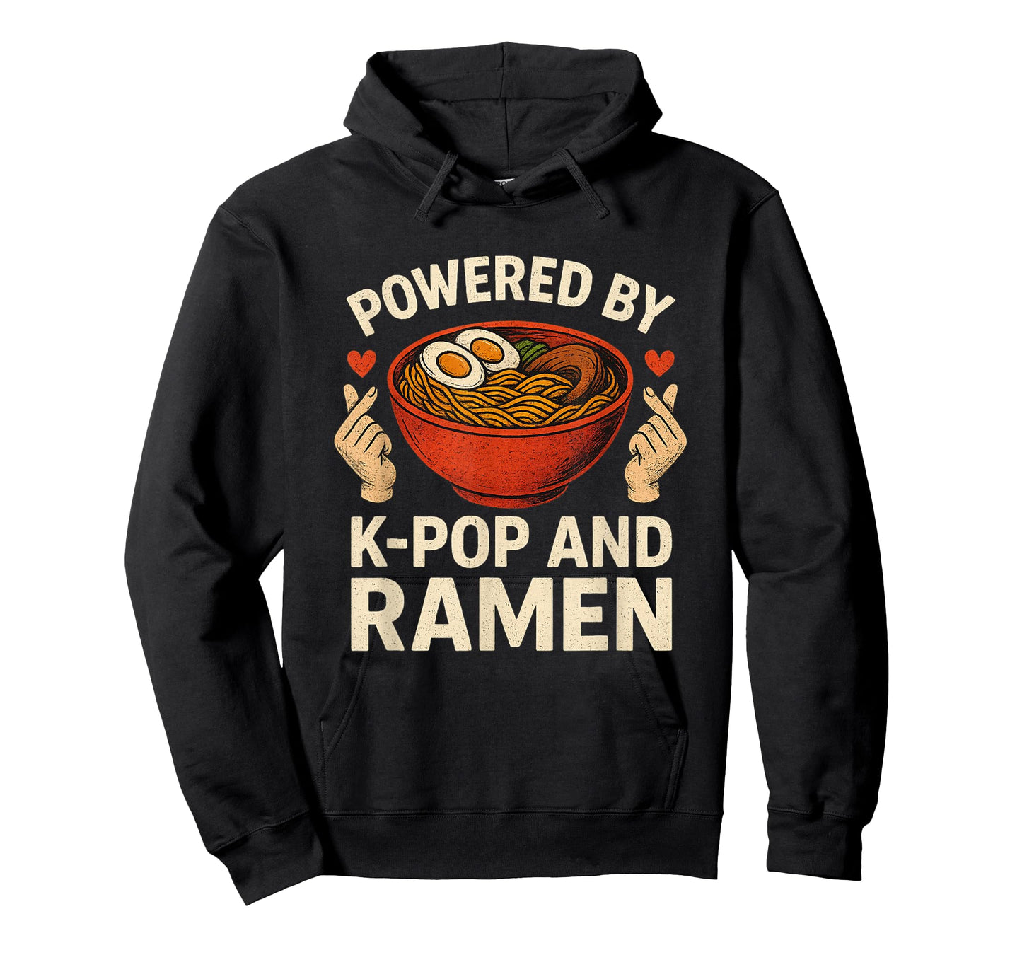 Powered by K Pop and Ramen Kpop Merch Merchandise Gift T-Shirt
