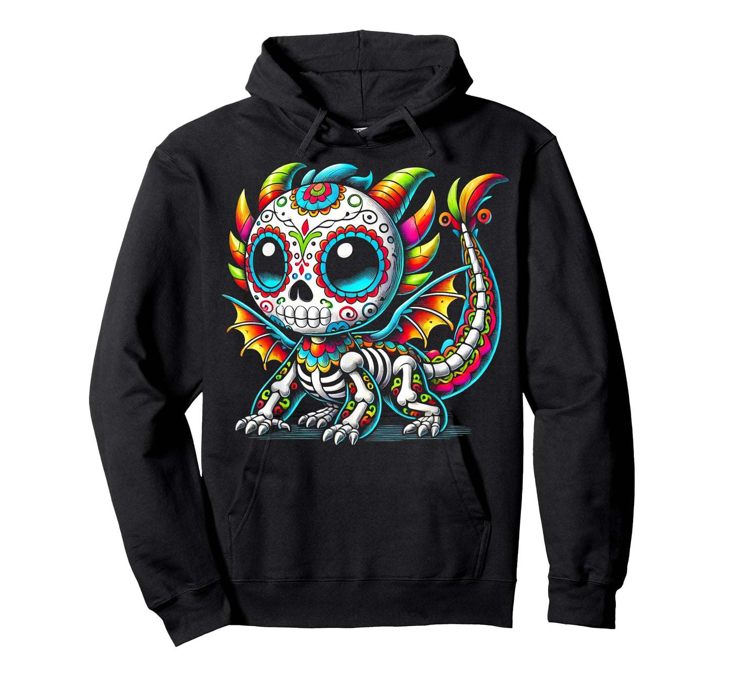 Day of the Dead Sugar Skull Dragon Skeleton Fantasy Lovers T-Shirt