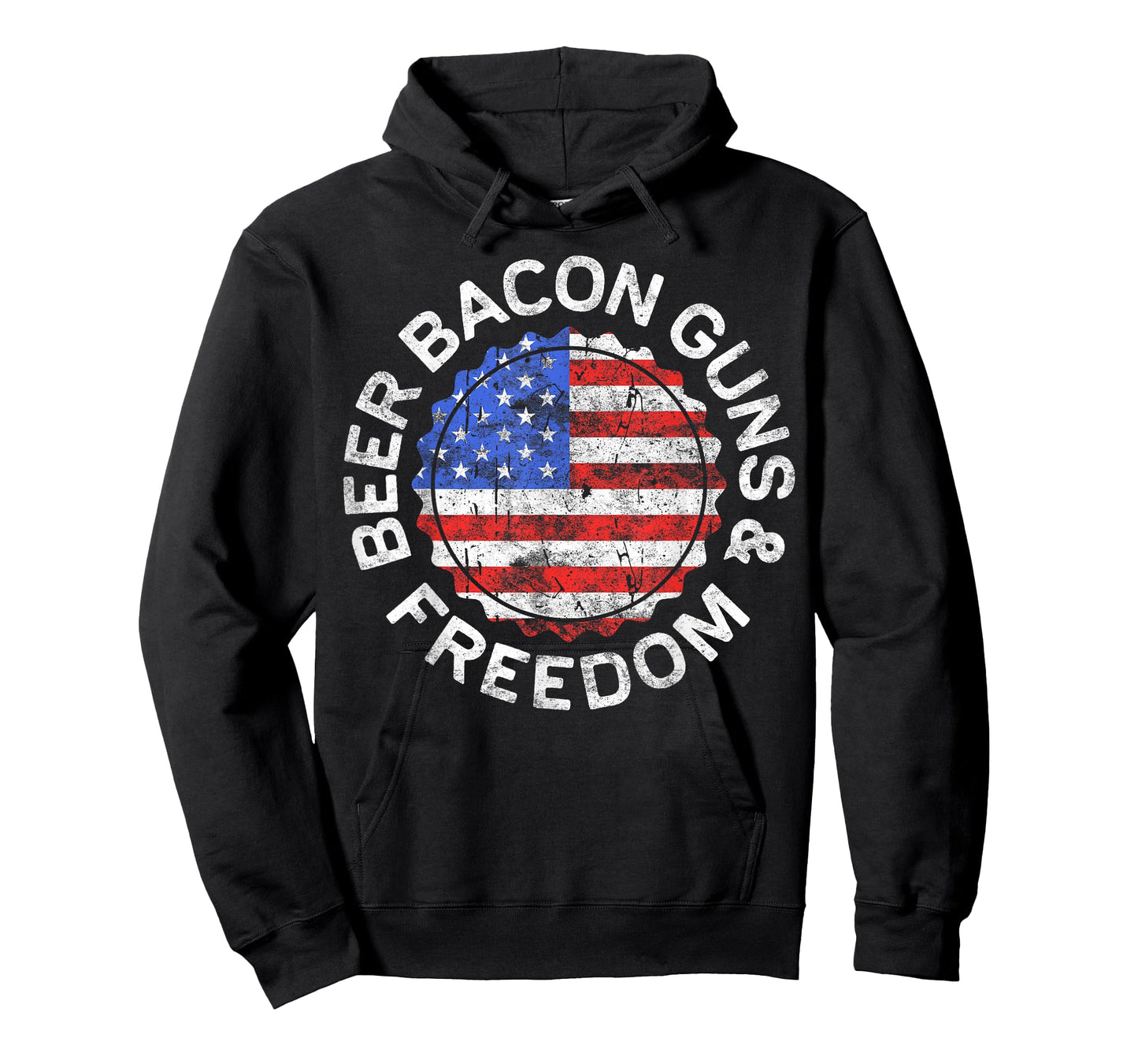 Beer Bacon Guns And Freedom Shirt Drinking 4th of July T-Shirt for Women Men