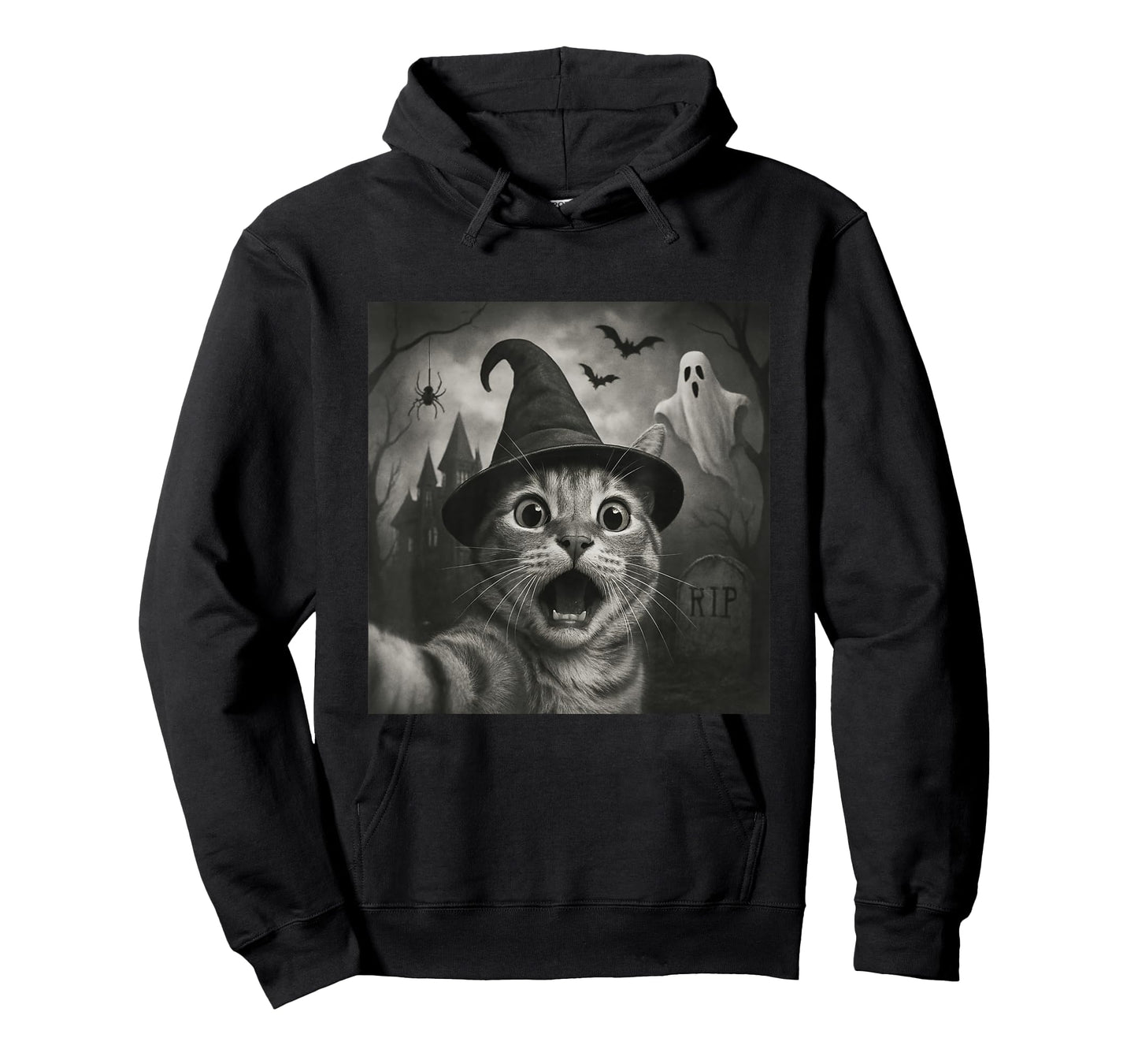 Halloween cat Taking Selfie Funny Spooky T-Shirt