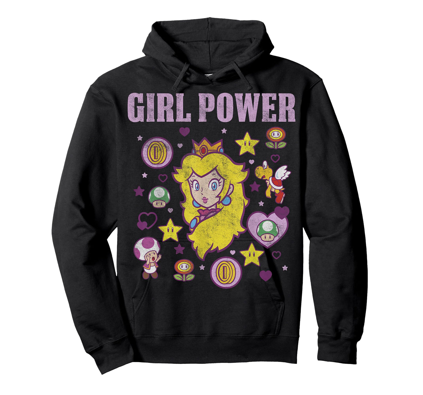 Nintendo Super Mario Peach Girl Power Icons Graphic T-Shirt T-Shirt