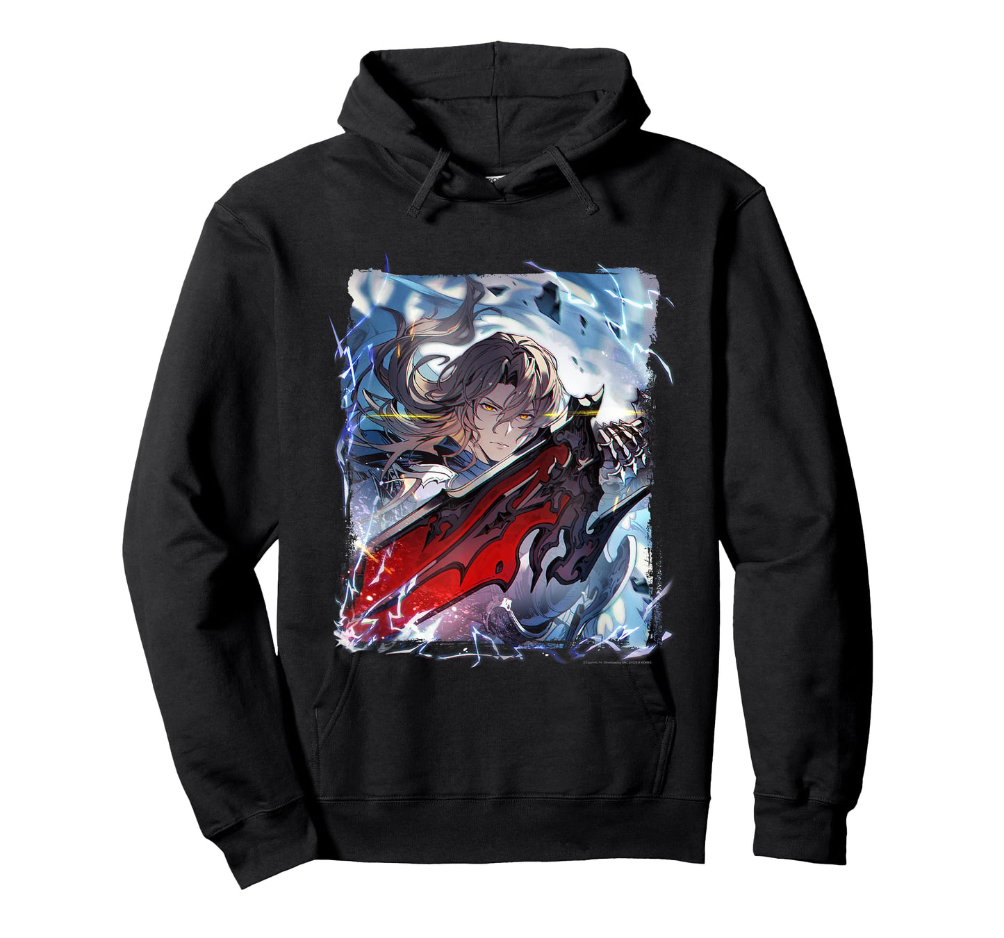 Cygames, Inc. Granblue Fantasy Versus: Rising Black Anime T-Shirt - Small - Short Sleeve - Unisex-Adults