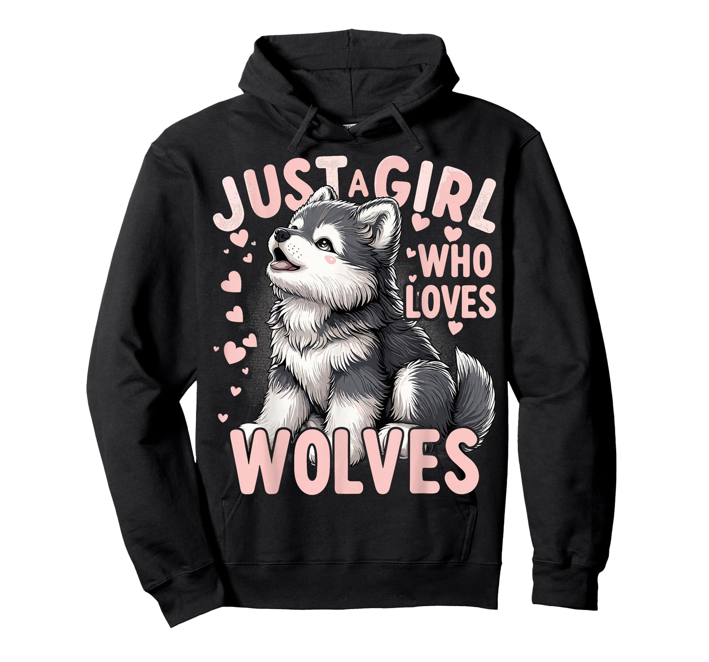 Wolf Cute Just A Girl Who Loves Wolves T-Shirt