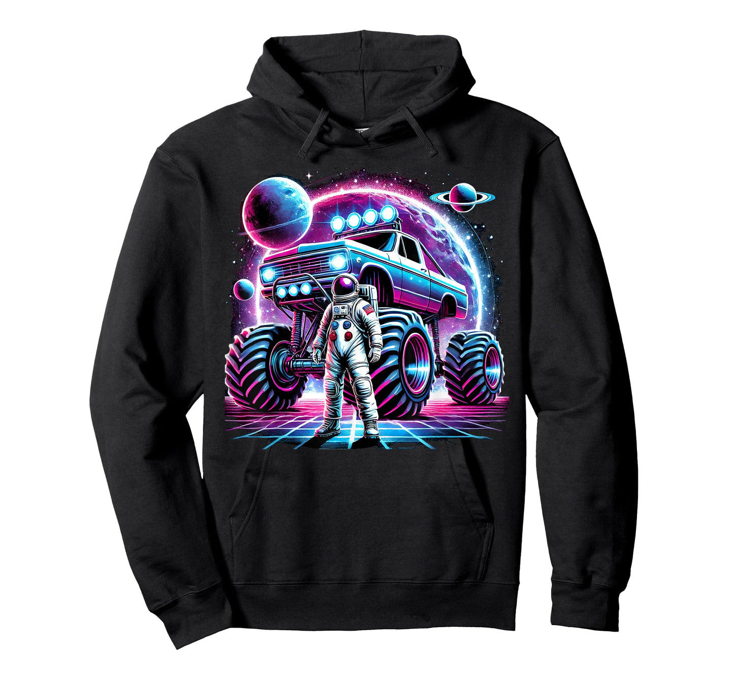 Astronaut Cosmic Space Adventure Monster Truck Astronomy T-Shirt