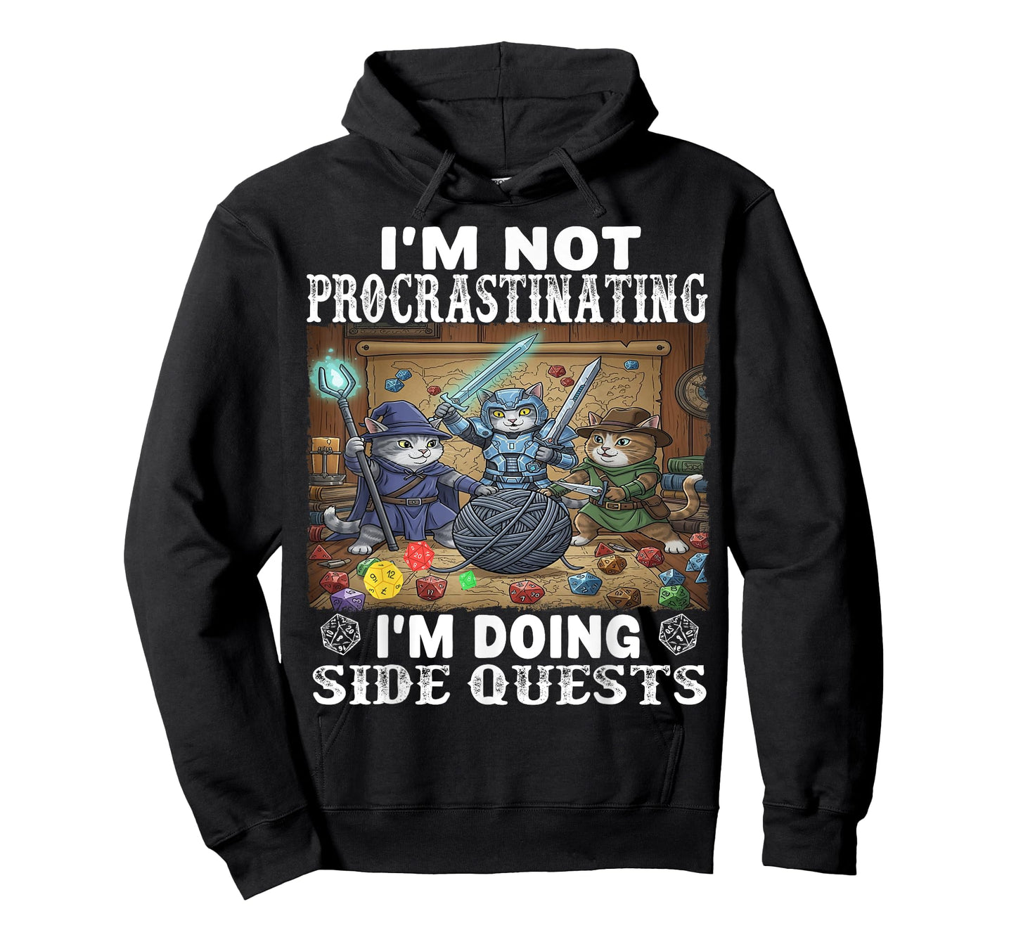 Cats I'm Not Procrastinating I'm Doing Side Quests Tabletop T-Shirt