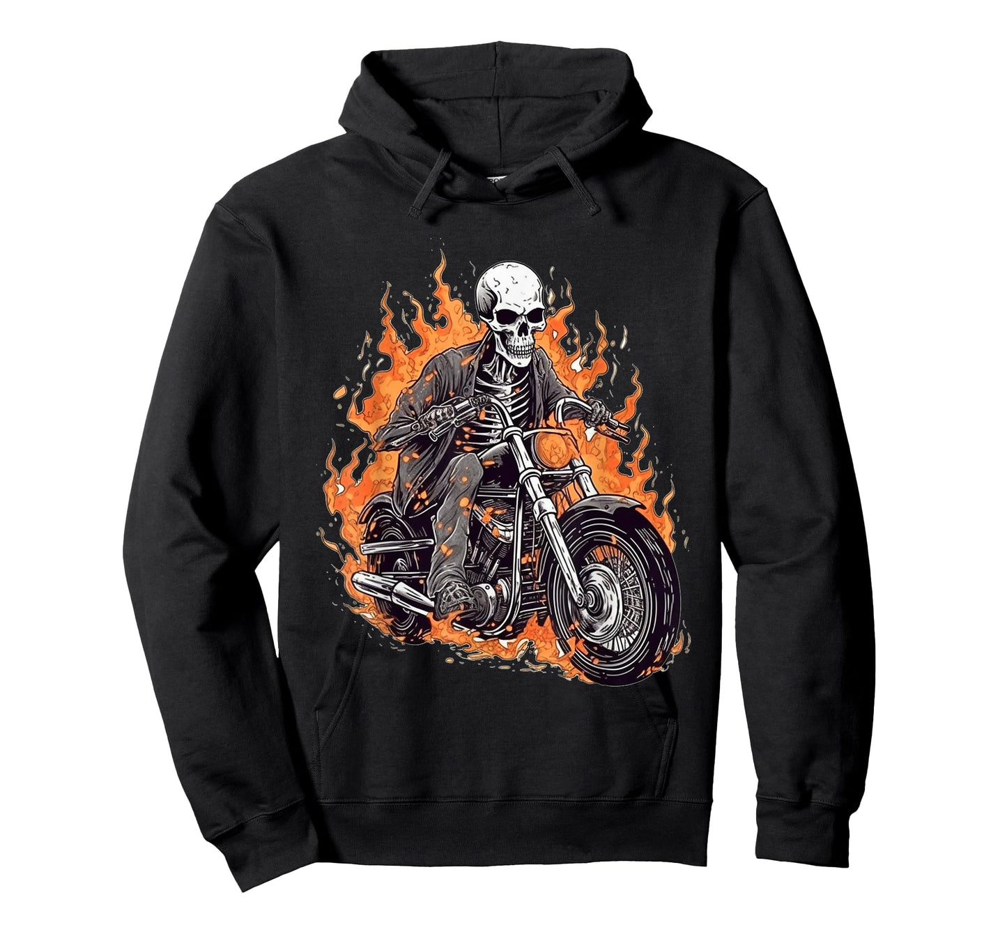 Skeleton Riding Motorcycle Halloween Costume Biker Men Boys T-Shirt