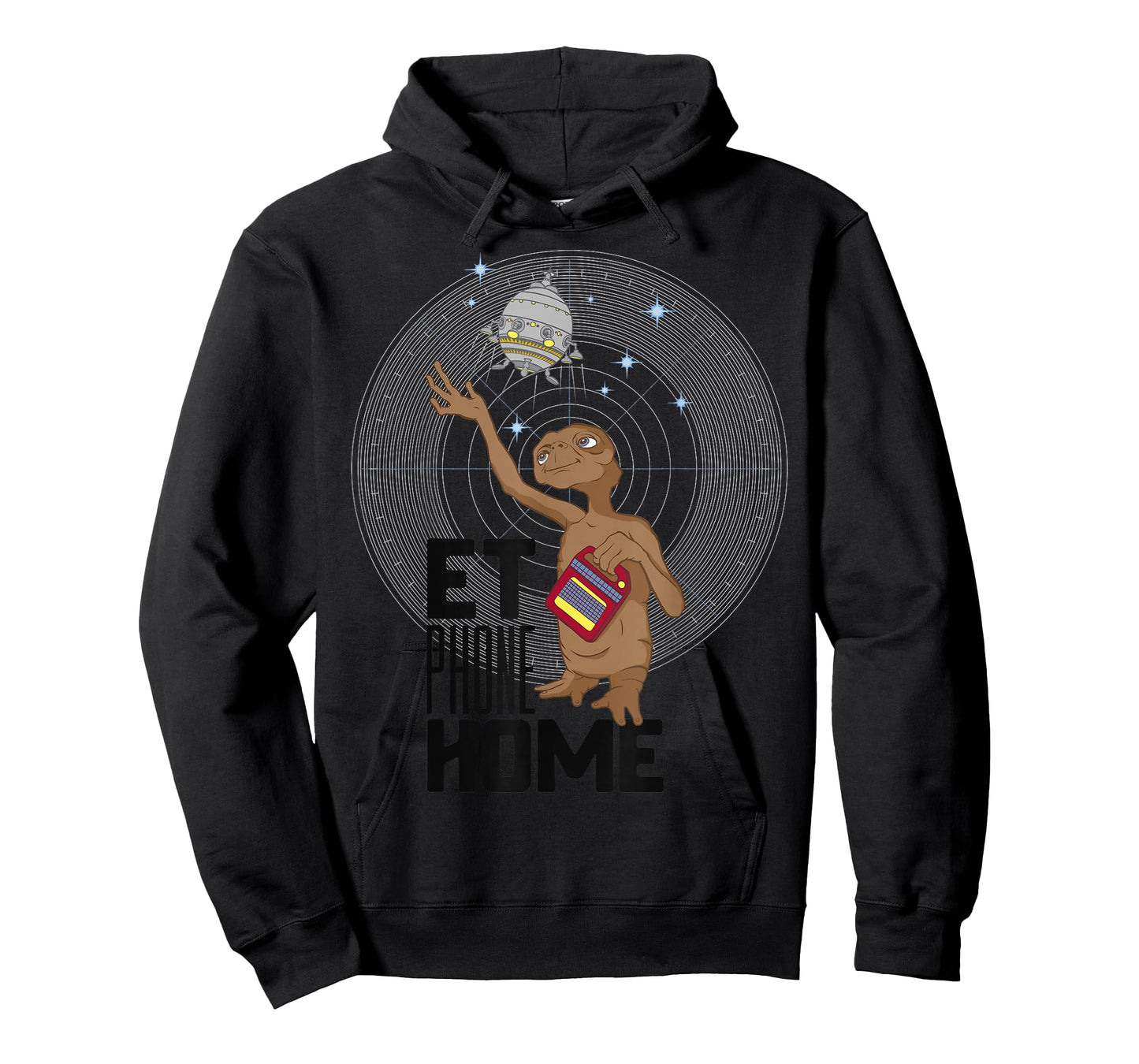 E.T. Phone Home Spaceship Flying Away Graphic T-Shirt T-Shirt
