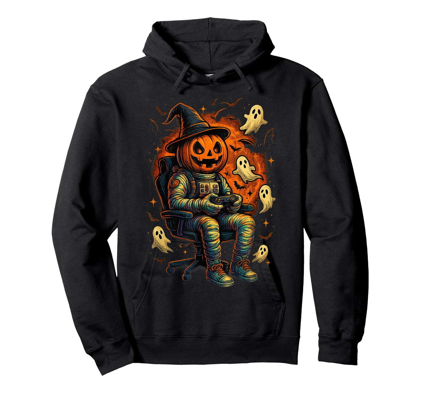 Funny Halloween Astronaut Shirt Pumpkin Gamer Costume T-Shirt