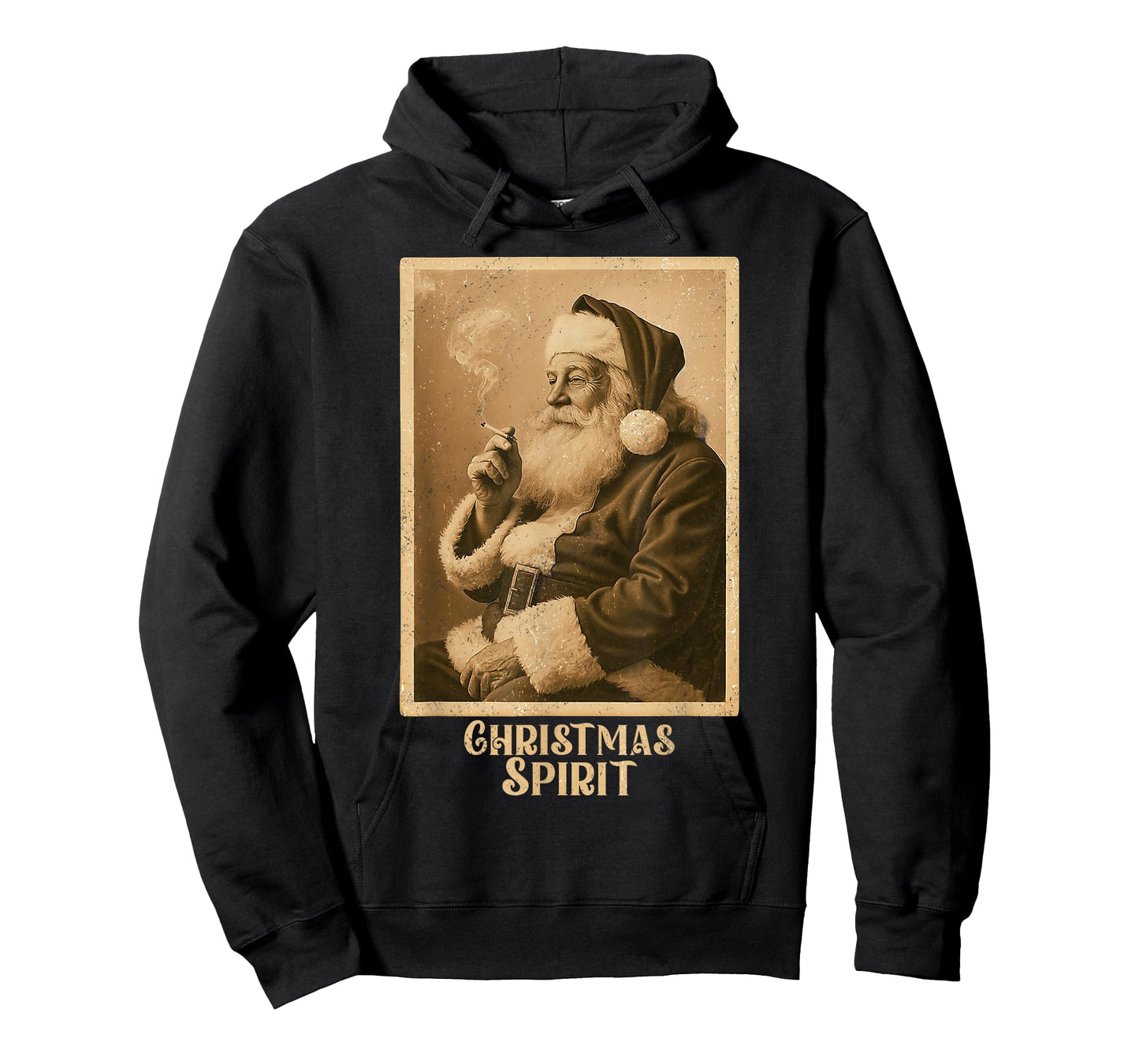Vintage Funny Smoking Santa Claus Christmas Spirit Christmas T-Shirt