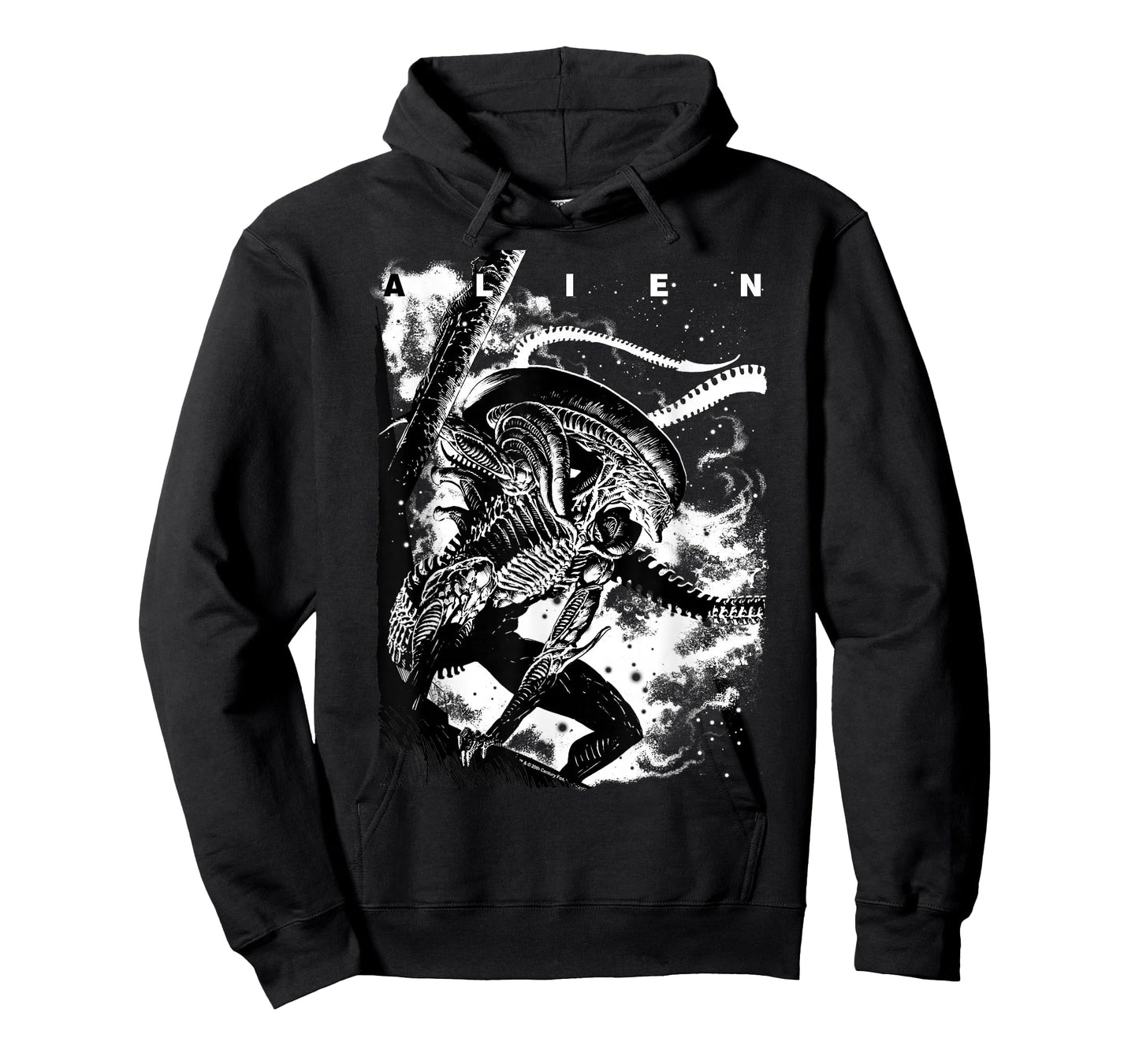 Aliens Iconic Epic Xenomorph In The Dark Big Chest Poster T-Shirt