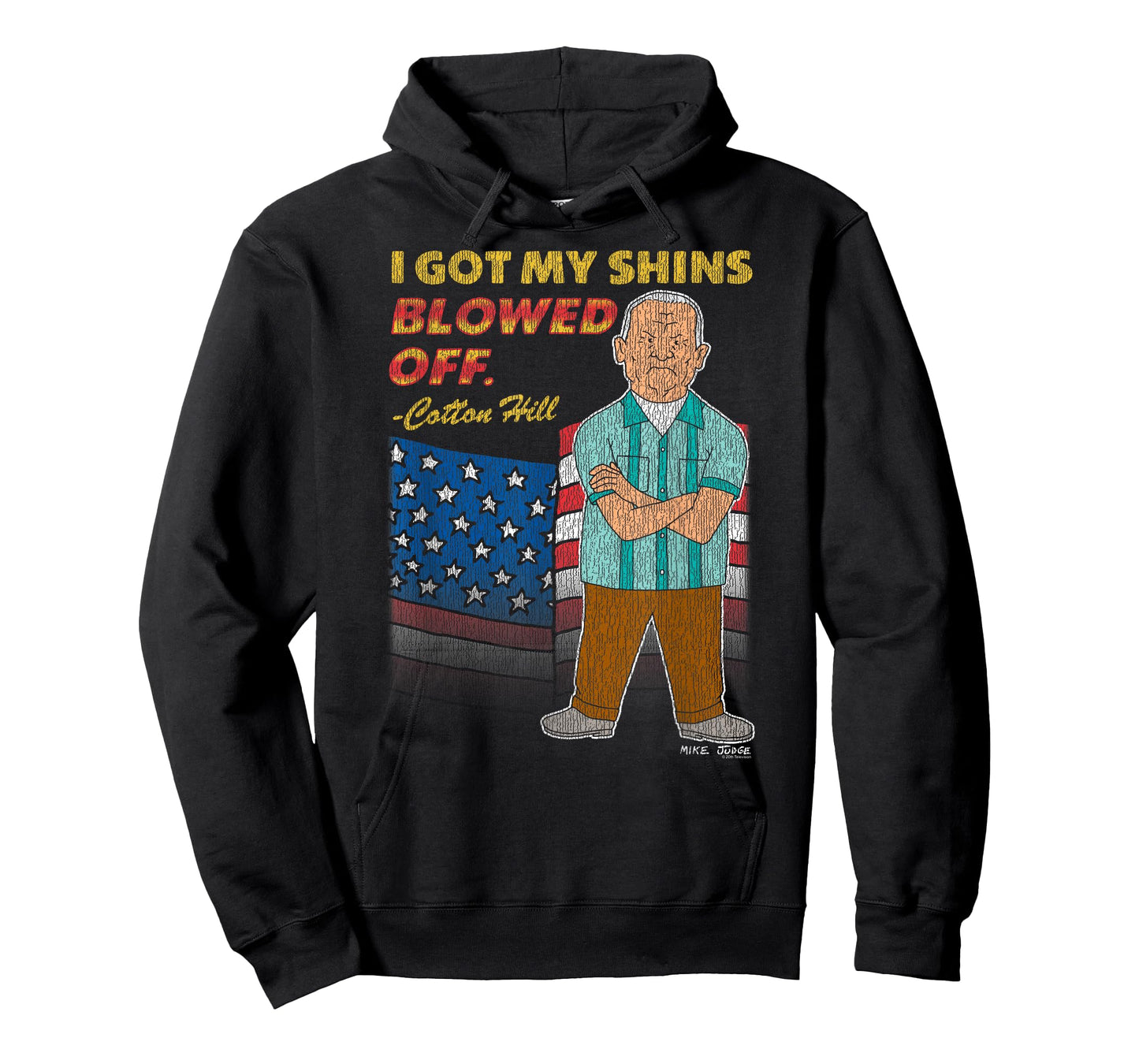 King of the Hill Got My Shins Blown Off Cotton Hill Cartoon T-Shirt