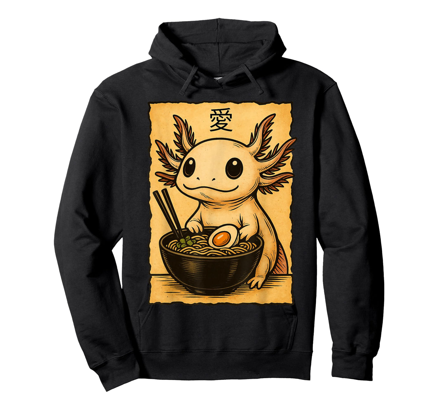 Funny Axolotl Ramen Tee Japanese Kawaii Anime Axolotl T-Shirt