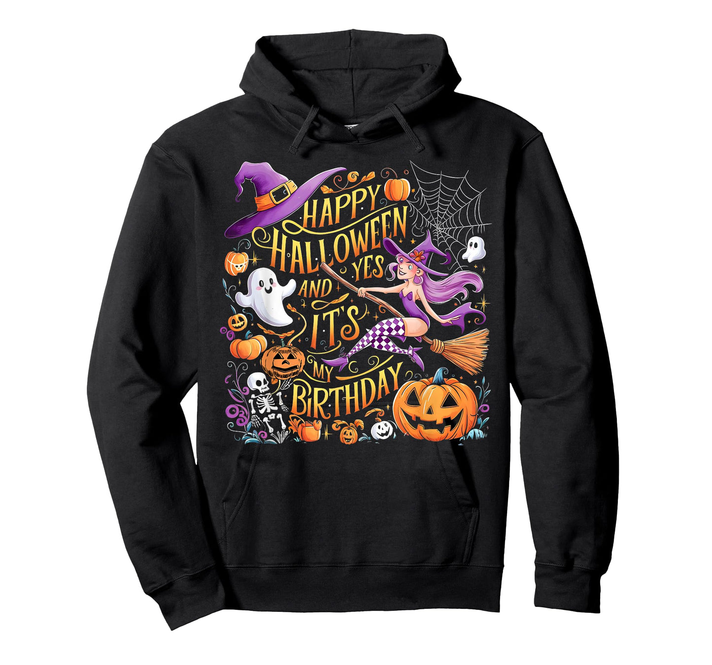 Happy Halloween Yes And It's My Birthday T-Shirt