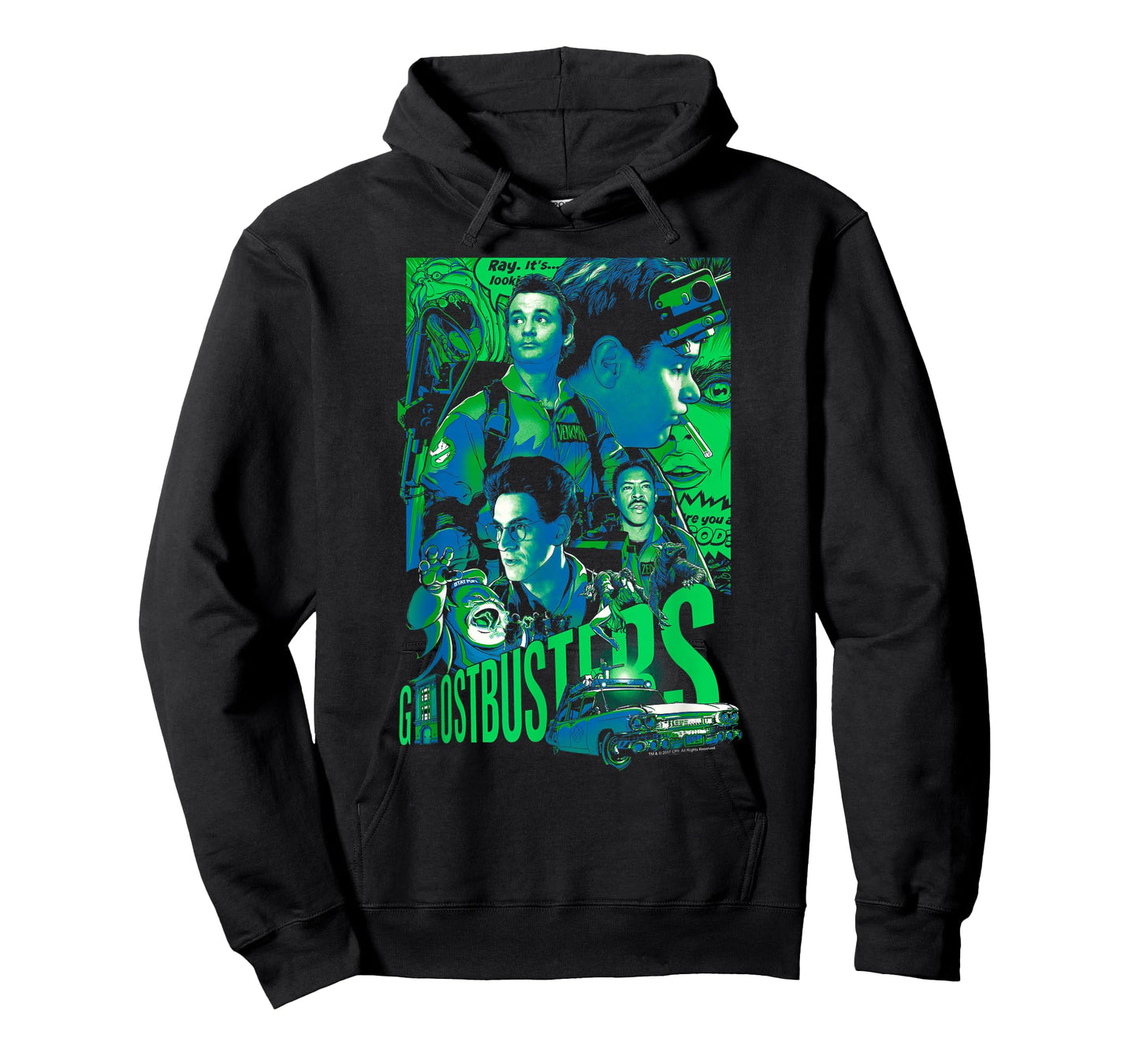 Ghostbusters Joshua Budich Illustrated Poster Retro Movie T-Shirt