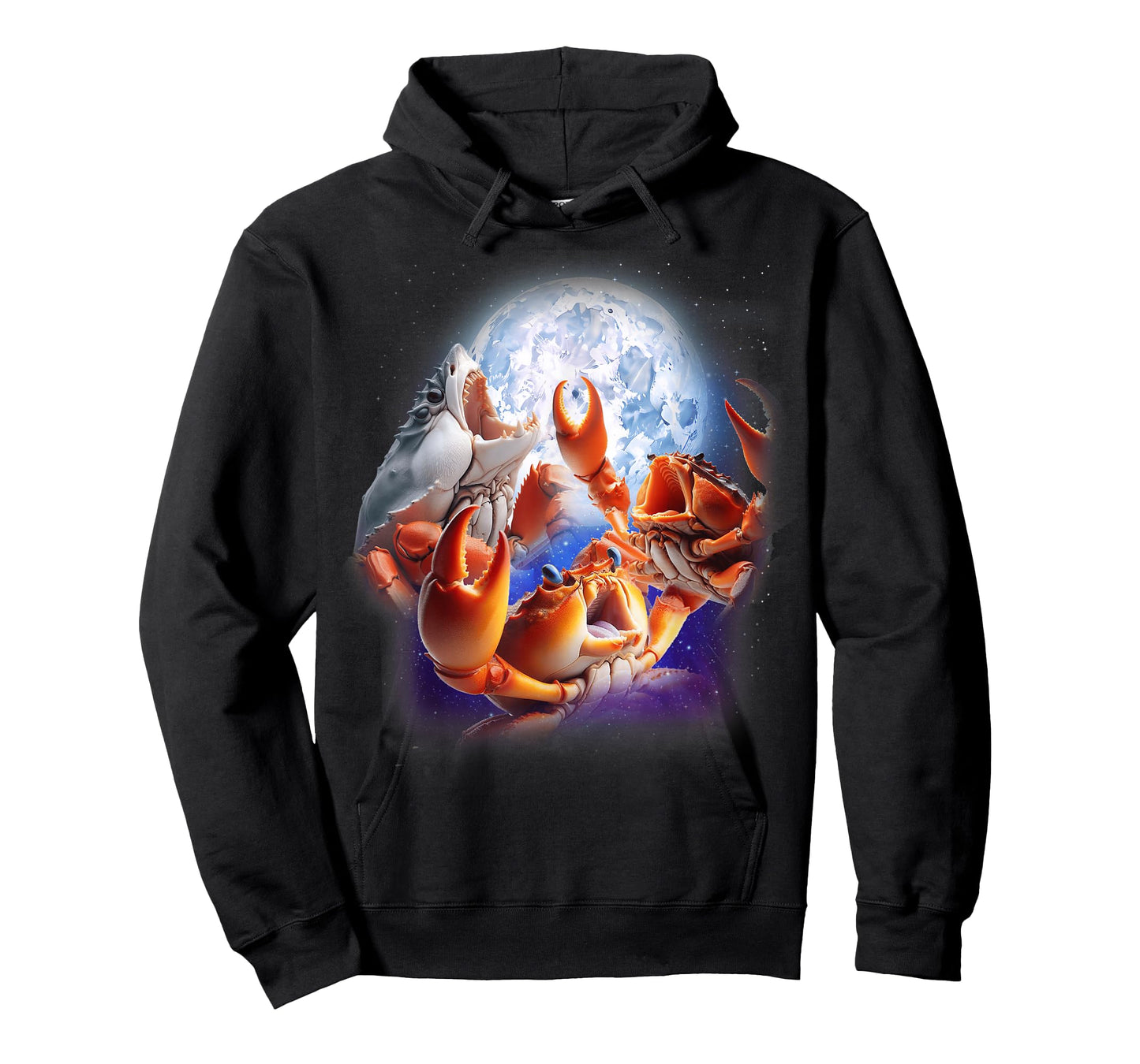 3 Crabs Howling At The Moon Funny Crab Lover Seafood Boil T-Shirt