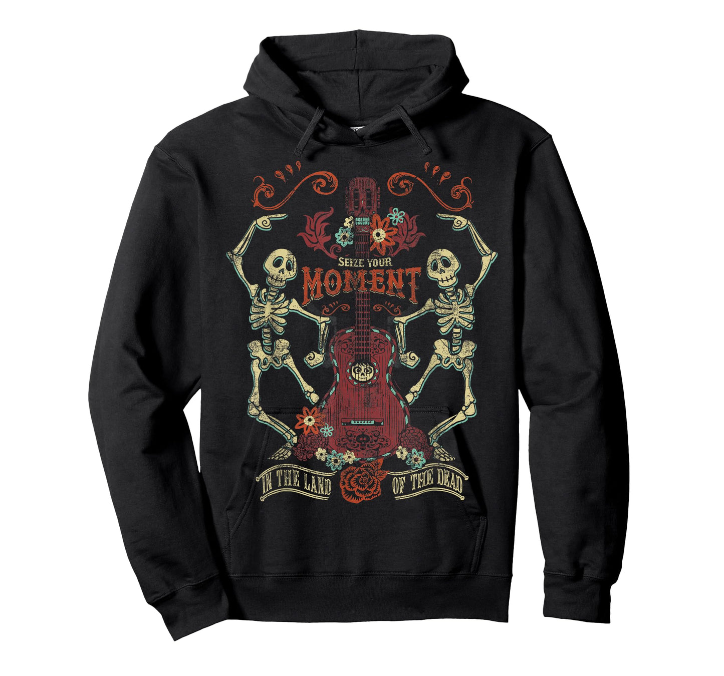 Disney Pixar Coco Seize Your Moment Skeletons & Guitar Logo T-Shirt