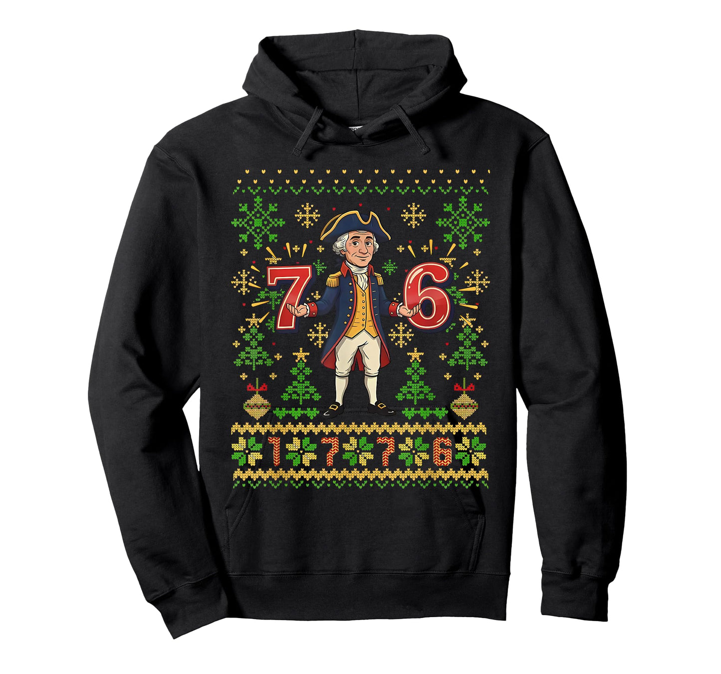 67 Funny George Washington Meme Six Seven Ugly Christmas T-Shirt