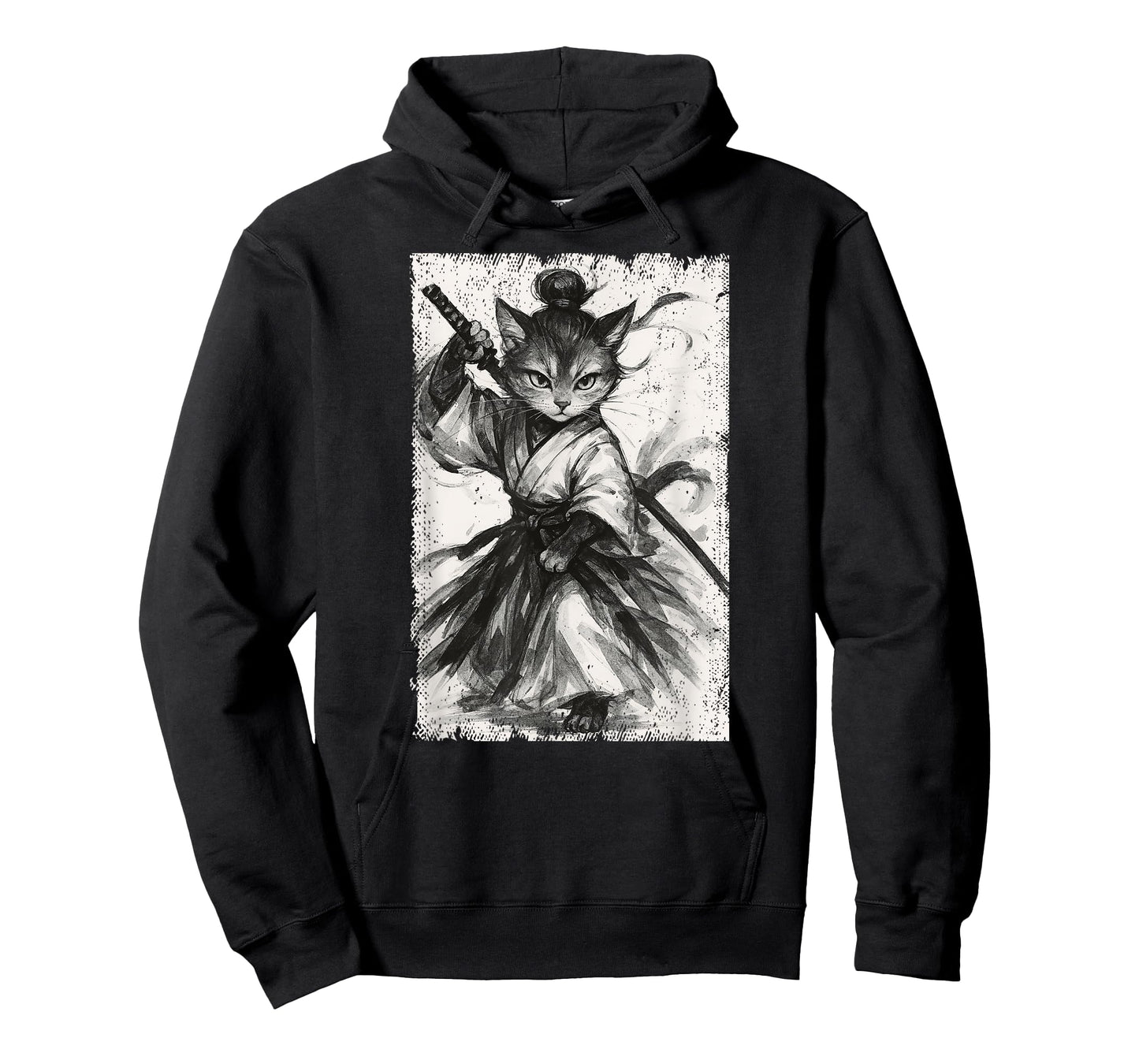 Cat Japanese Samurai Warrior Ninja Japan Mom Dad T-Shirt for Men Women Kids
