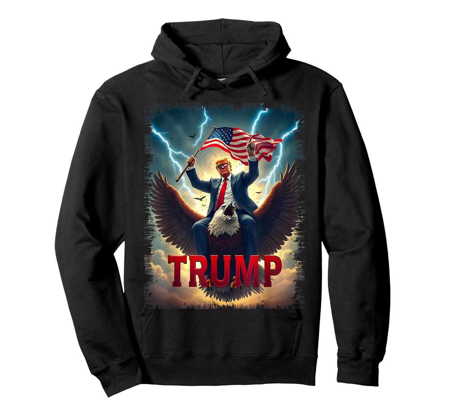 Vintage President Trump Riding an Eagle. Patriotic Political T-Shirt