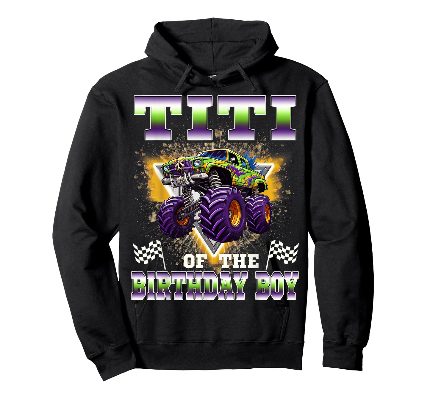 Titi of The Birthday Boy Monster Truck Birthday Family T-Shirt