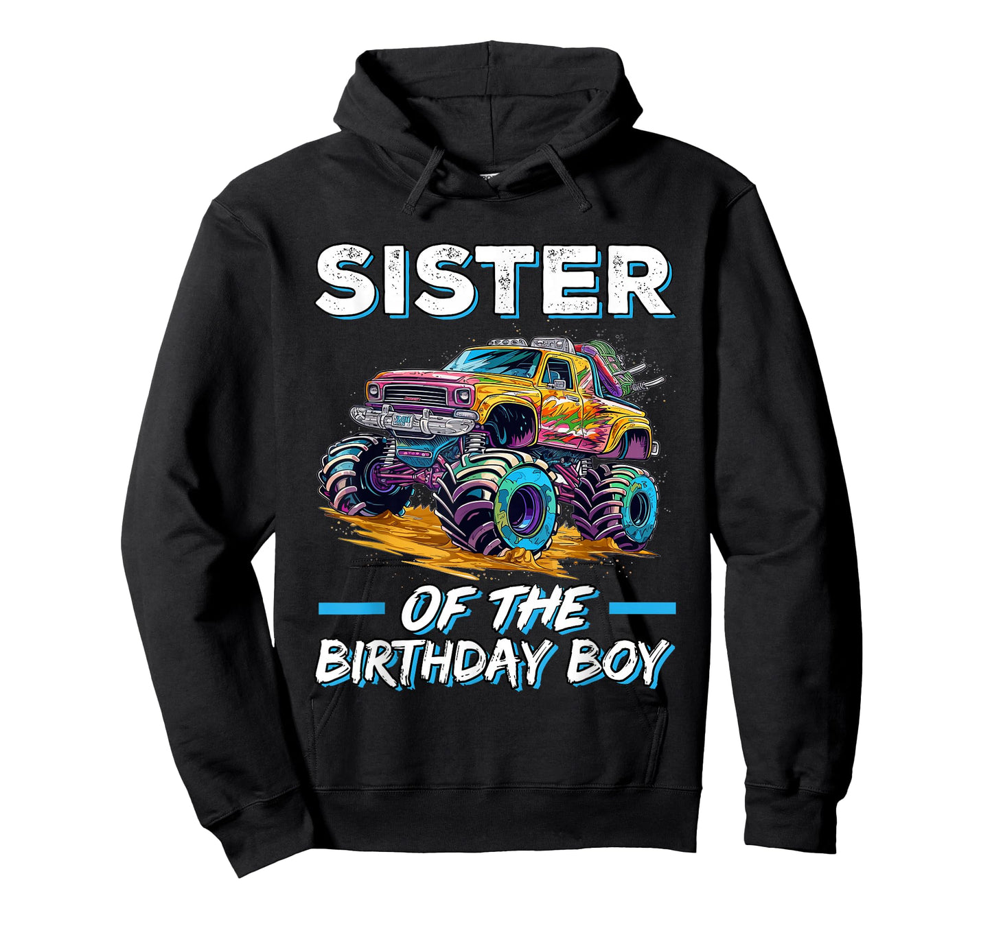 Sister of the Birthday Boy Monster Truck Birthday First Bday T-Shirt