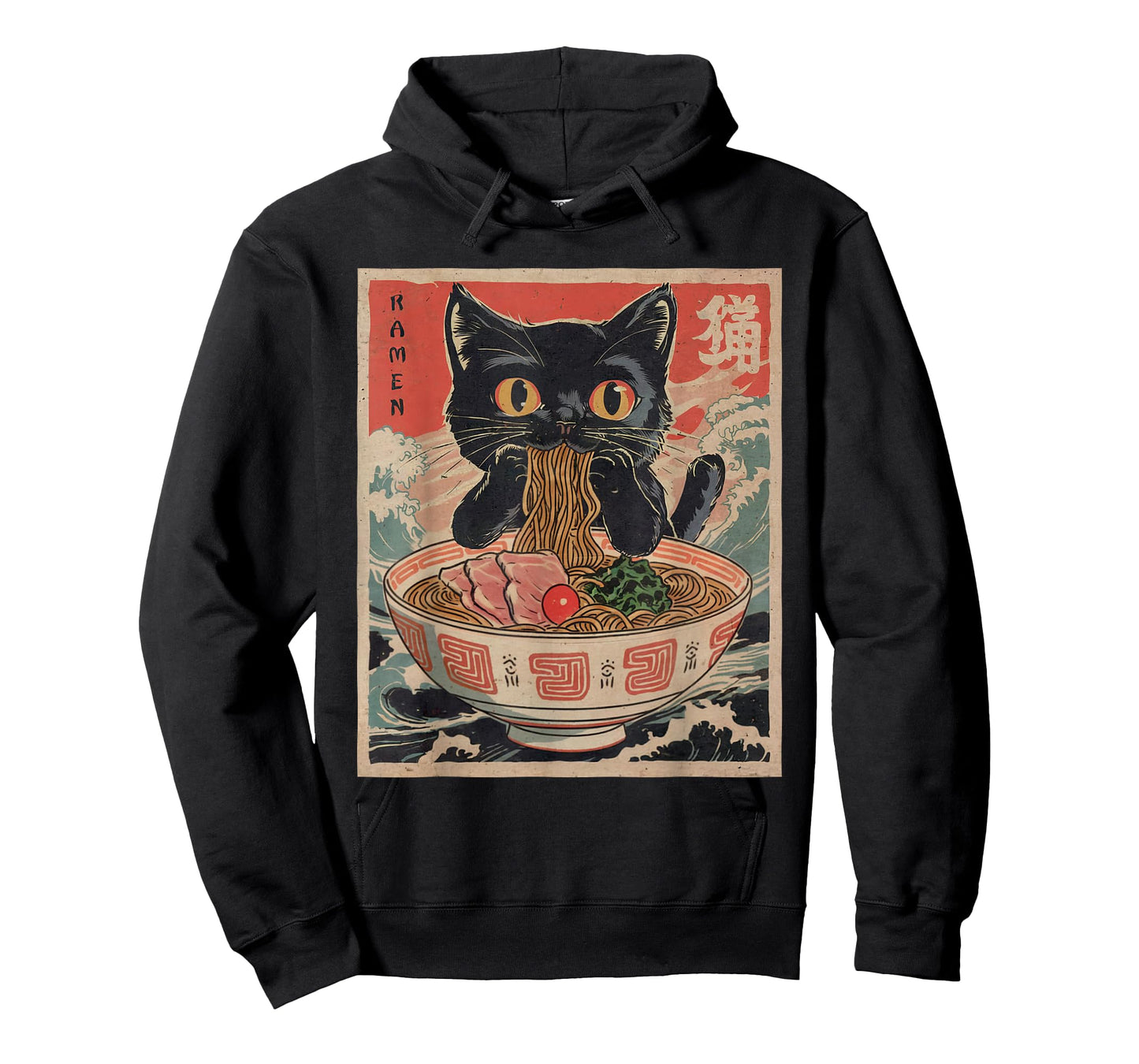 Anime Shirt Cat Ramen Noodle Funny Japanese Kawaii Graphic T-Shirt
