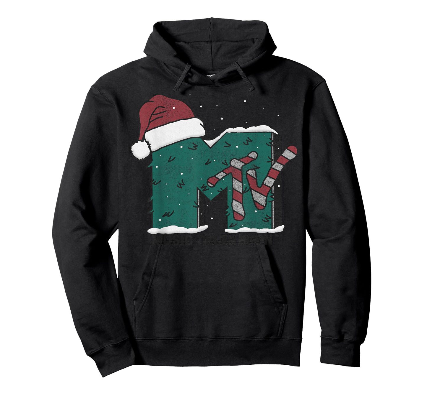 MTV Music Television Candy Cane Christmas T-Shirt