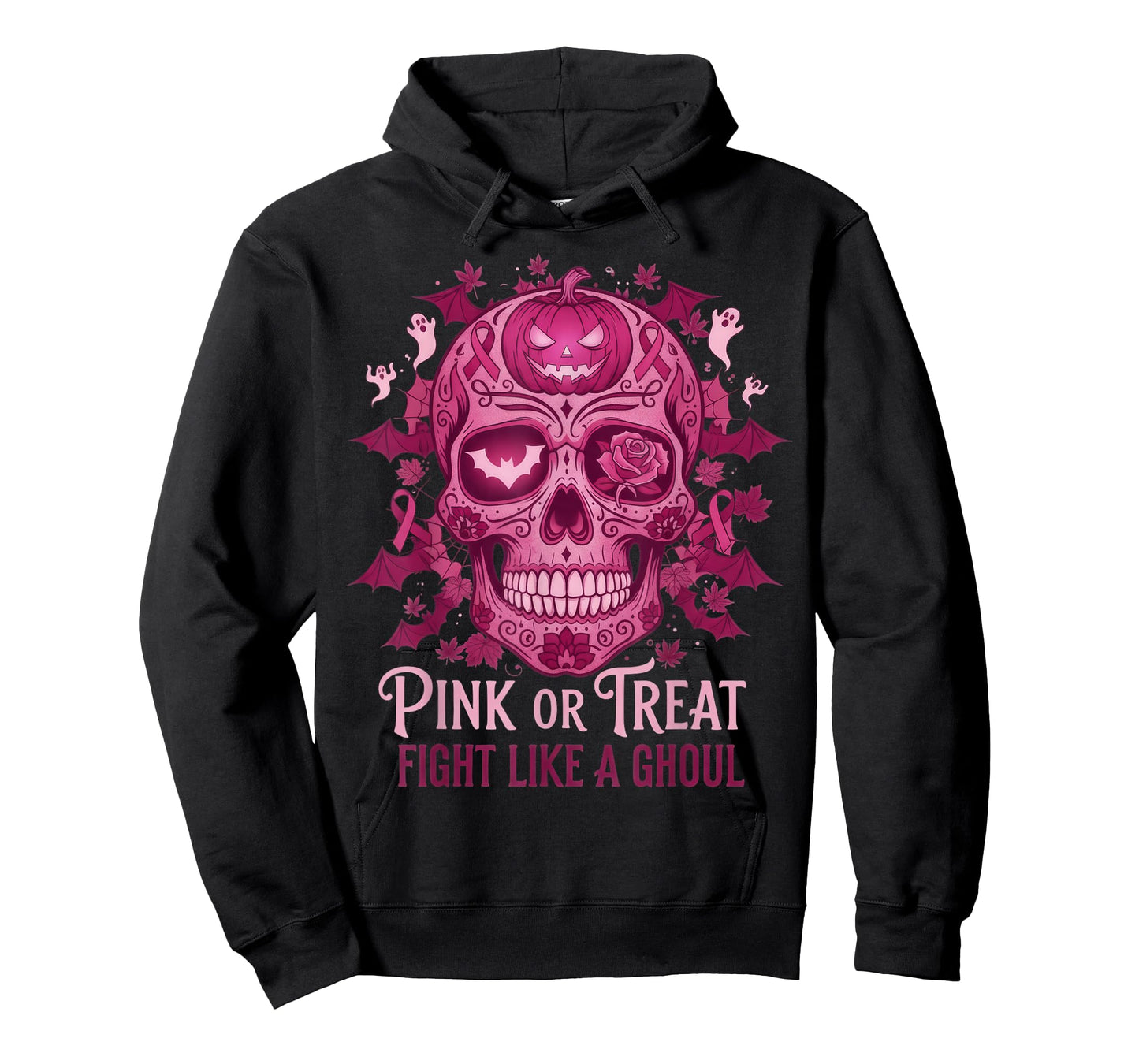 October Pink, Halloween Breast Cancer Awareness Ribbon T-Shirt