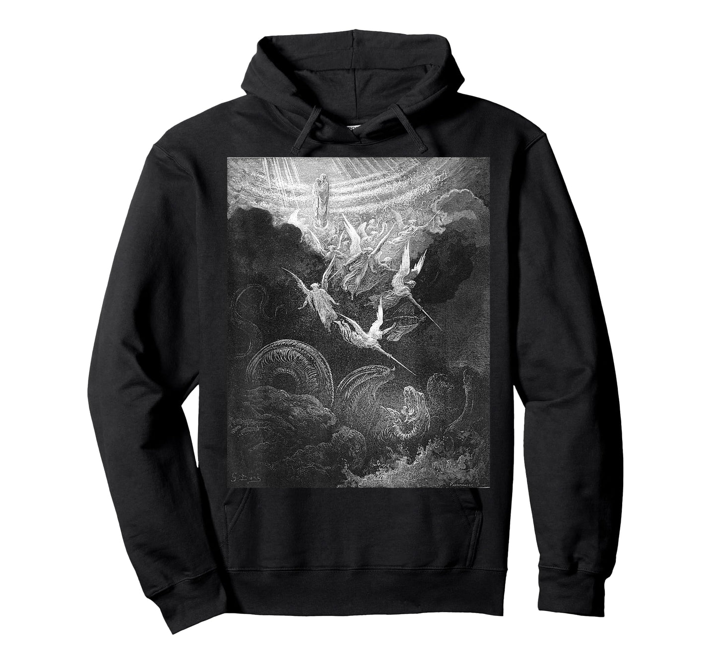 Gustave Dore Archangel Michael and Angels Fighting Dragon T-Shirt