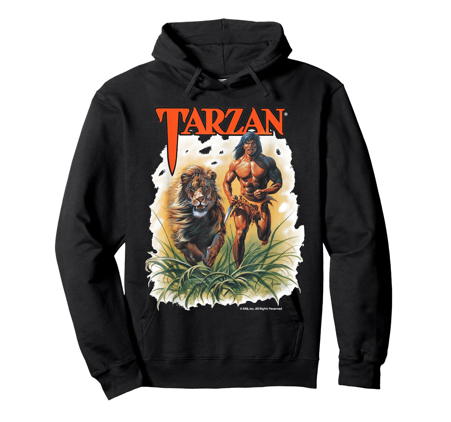 Edgar Rice Burroughs, Inc. Tarzan-themed Unisex-Adults Black Classic Fit Short Sleeve T-Shirt