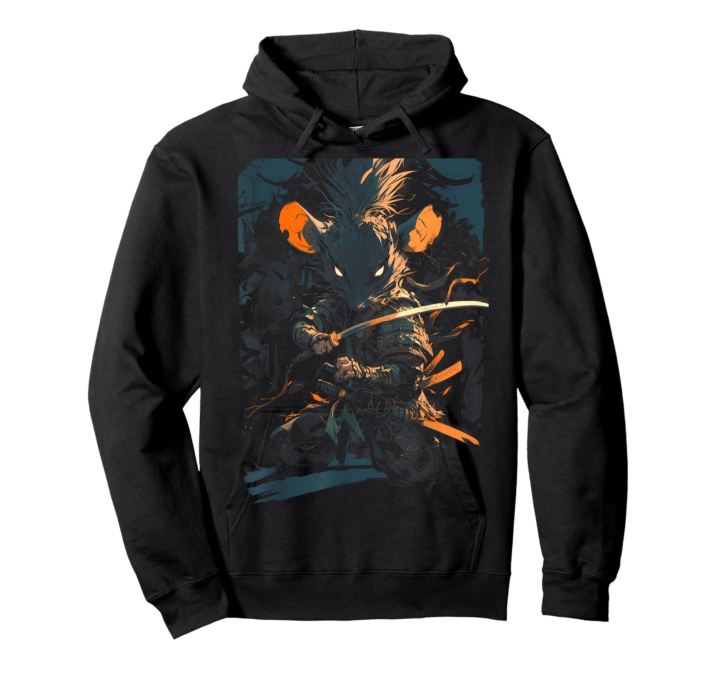 Samurai Mouse Japanese Warrior with Katana Sword T-Shirt