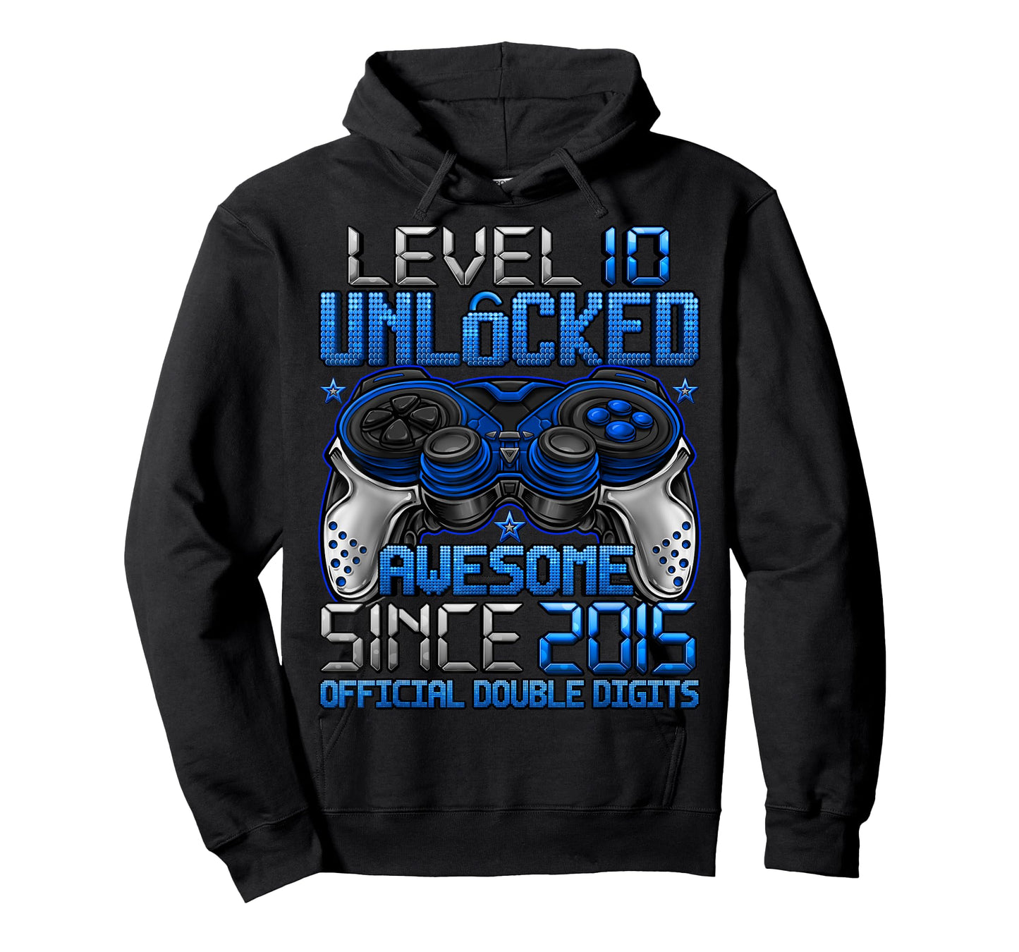 Official Double Digits Level 10 Unlocked 10th Birthday Boy T-Shirt