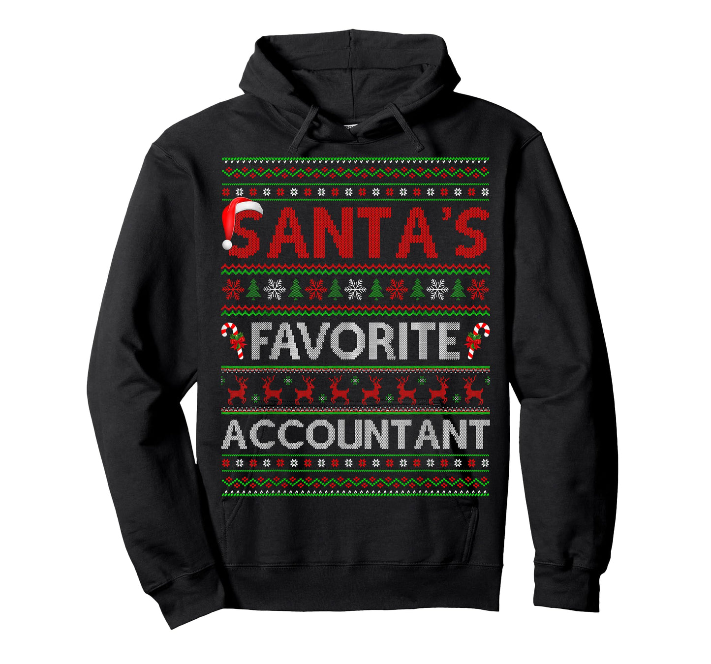Santa Favorite Accountant Ugly Christmas Sweaters Funny Xmas T-Shirt