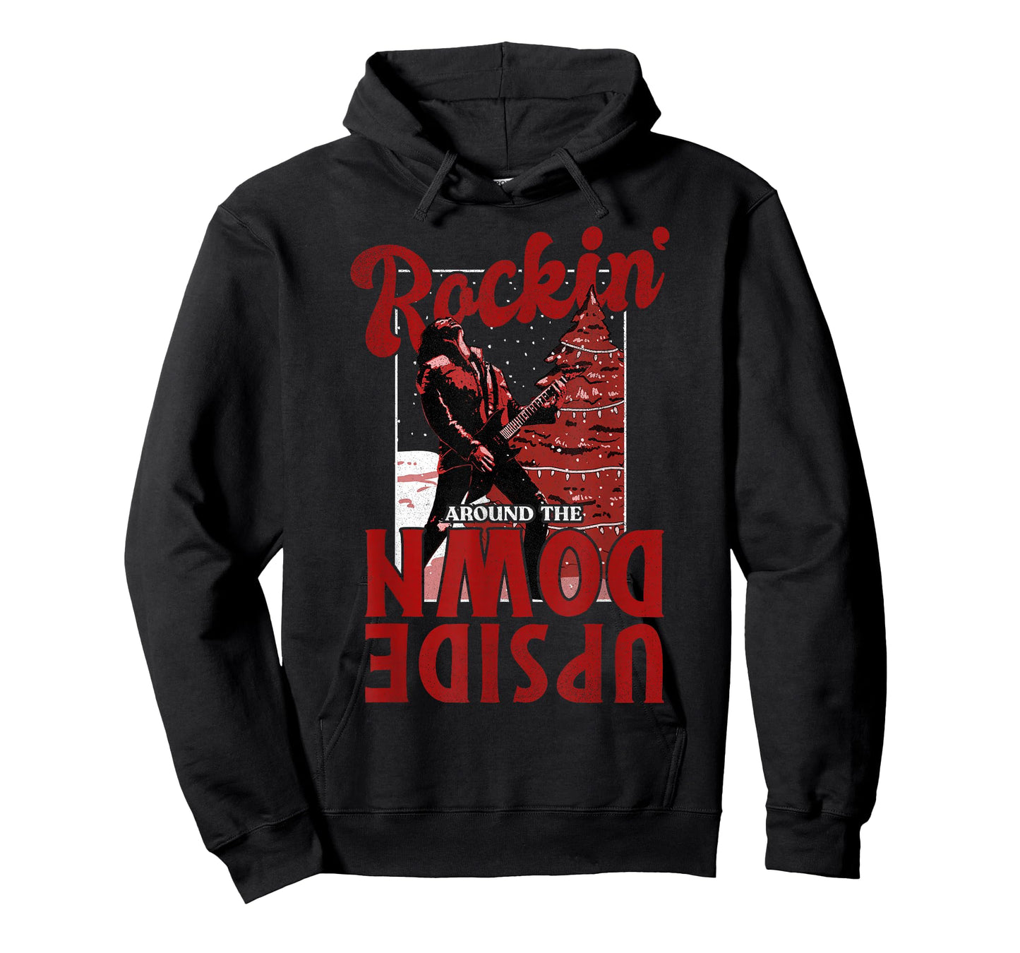 Stranger Things Christmas Eddie Munson Rockin' Upside Down T-Shirt