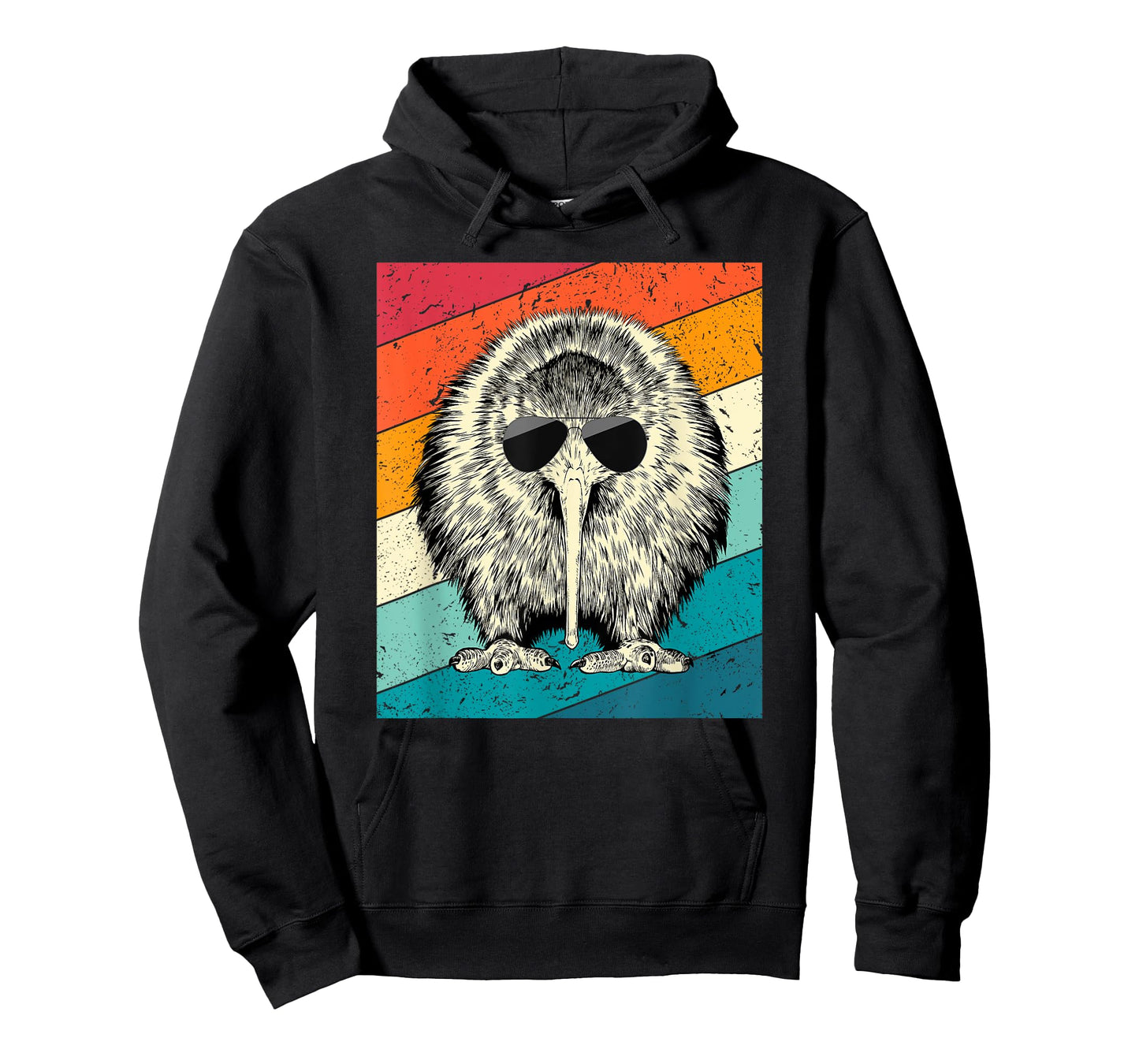 Retro Vintage Kiwi Bird with Sunglasses Animal Lovers T-Shirt