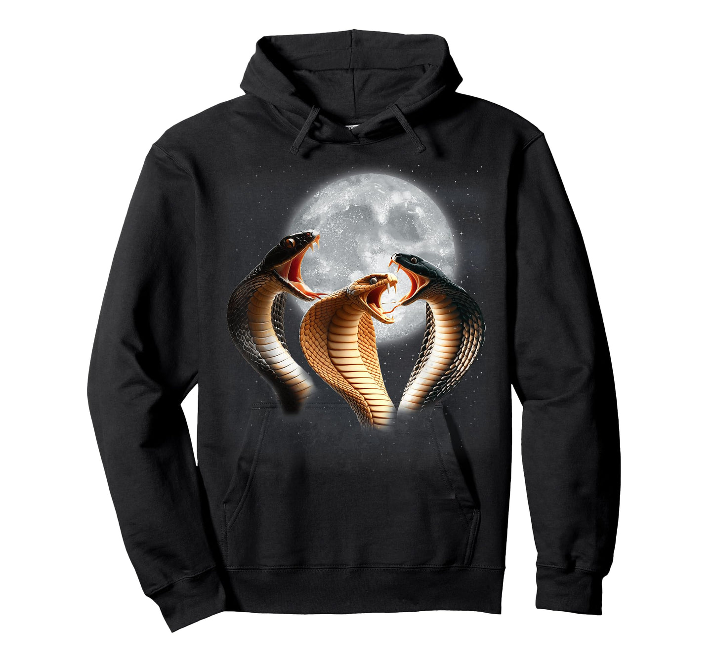 3 King Cobra Snakes Howling At The Moon Funny Venom Snake T-Shirt