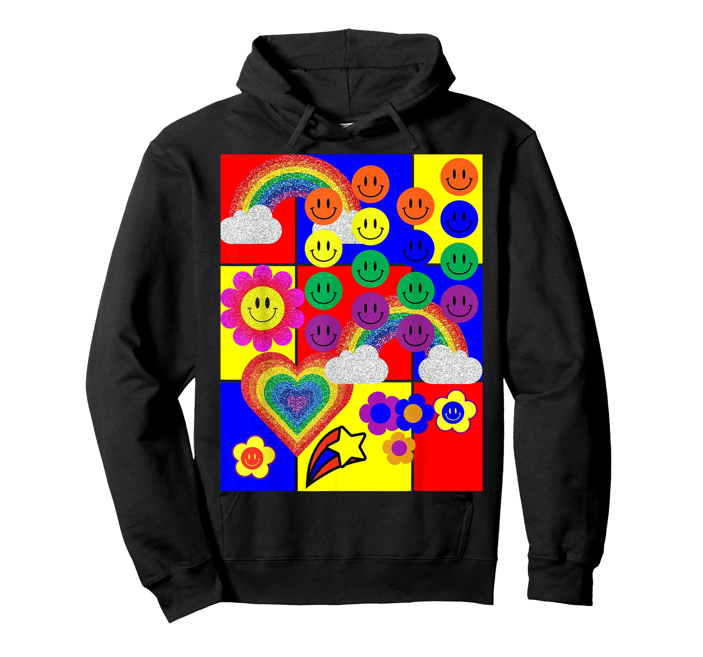 Kidcore Flower Heart Faces T-Shirt