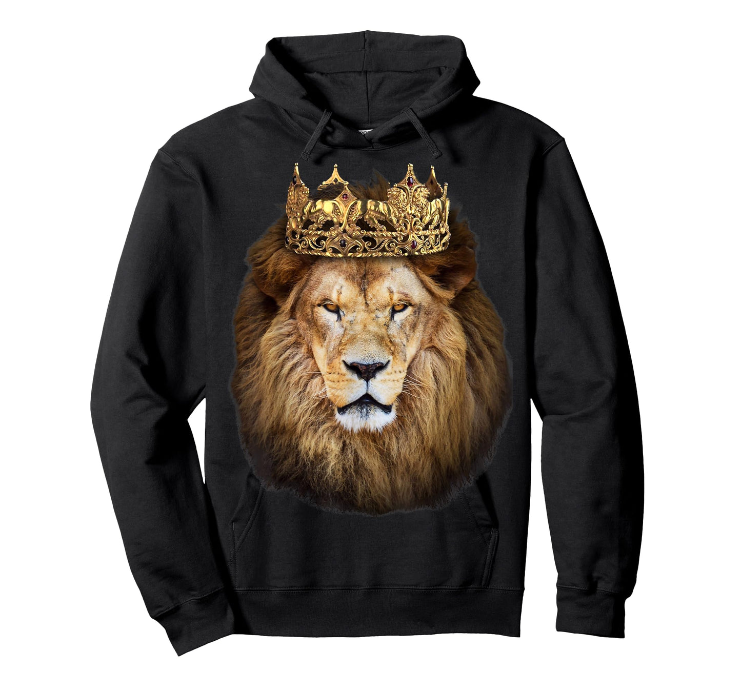 Lion Head Golden Crown Art Canvas King T shirt T-Shirt