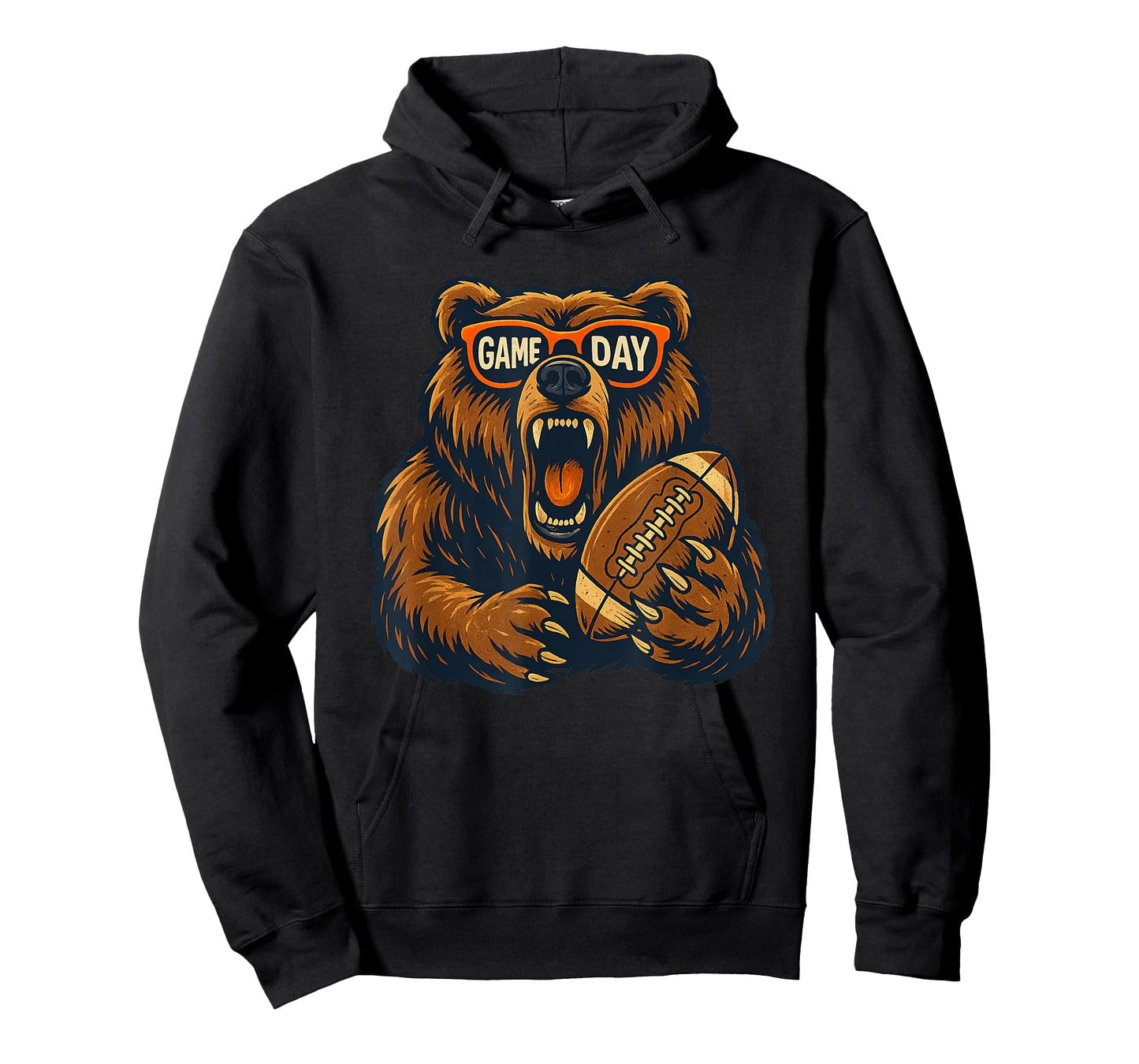 Funny Football Bear Game Day Vintage Shirt Fans T-Shirt