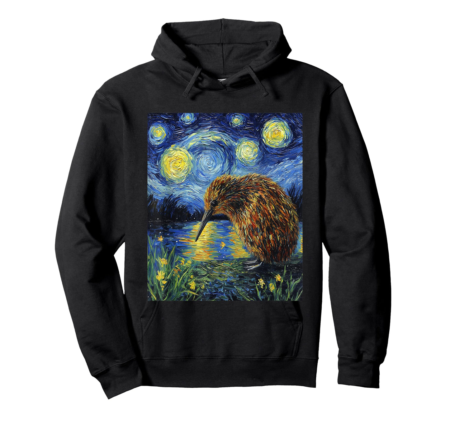 Funny Kiwi Bird - Van Gogh Style - Starry Night Graphic T-Shirt
