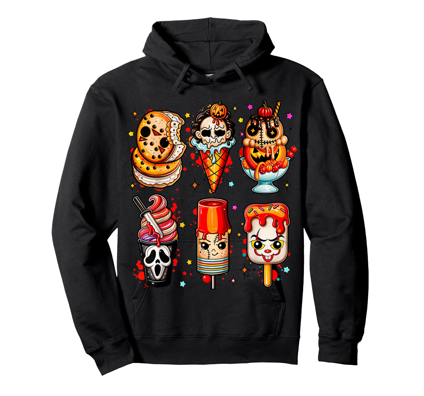 Horror Movies Summer Popsicle Halloween Ice Cream Summerween T-Shirt