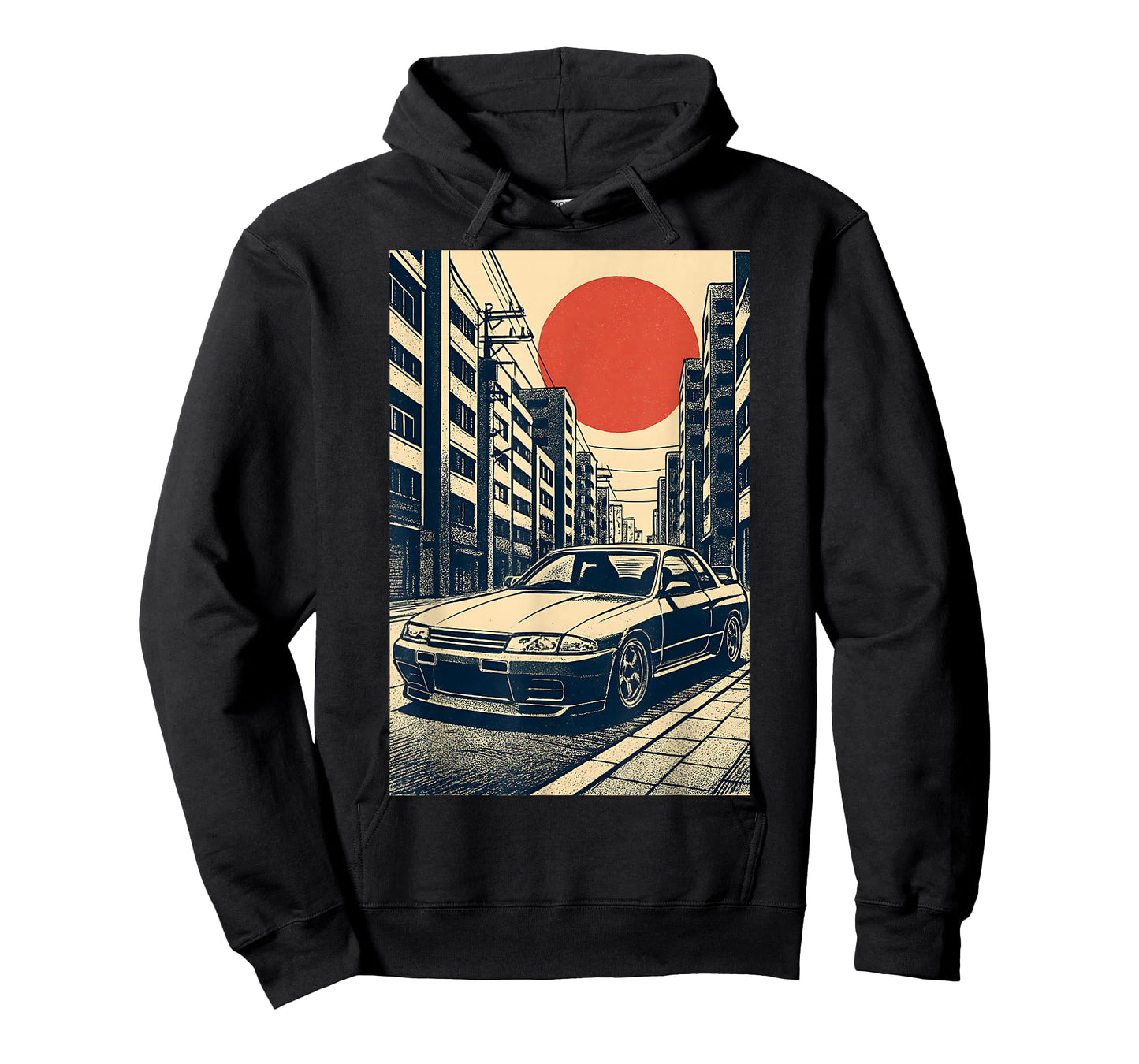 Japanese Cars Retro JDM Street Scene Tuner Car Art T-Shirt