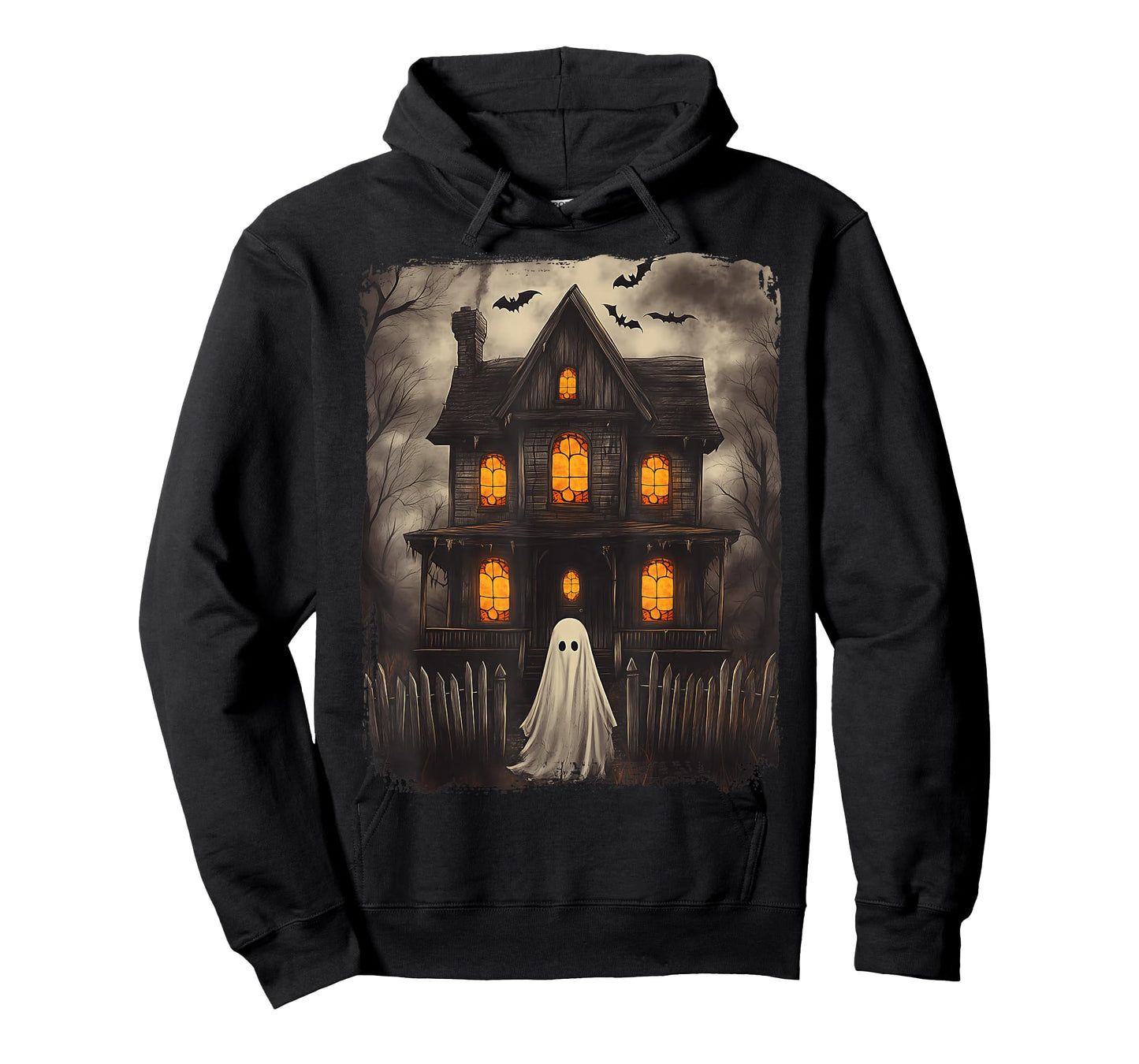 Vintage Ghost Haunted House Scary Halloween Costume Spooky T-Shirt