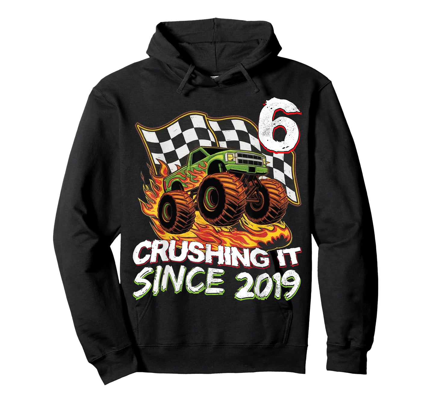 Birthday Monster Truck 6 year Old Boys 6th Party Born 2019 T-Shirt