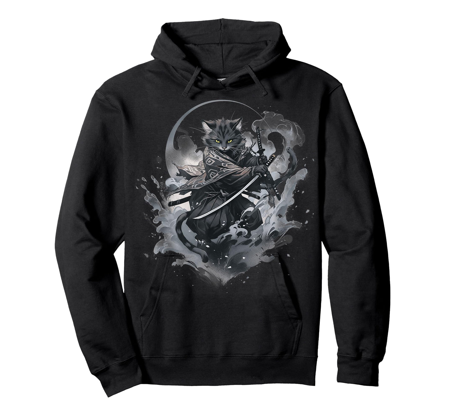 Samurai cat Anime Japanese Ninja Warrior Aesthetic Cute V05 T-Shirt