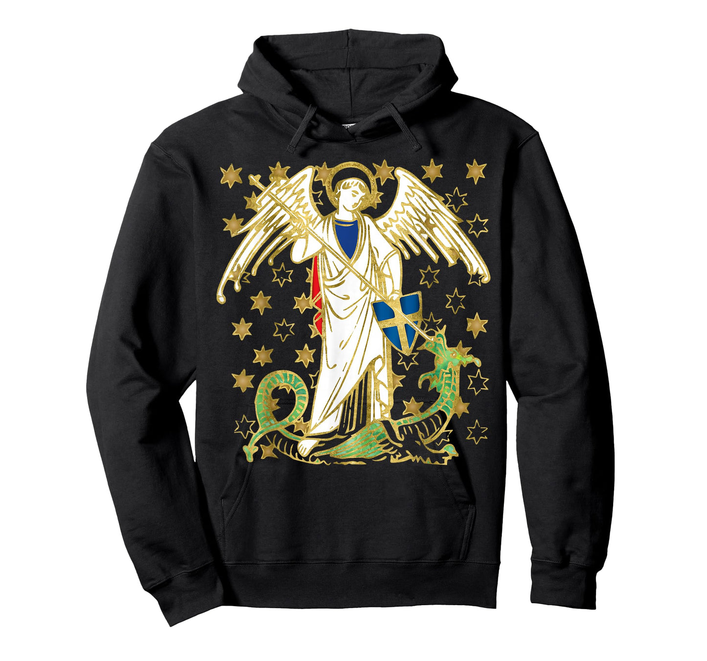 St. Michael the Archangel Icon Dragon Catholic Angel Vintage T-Shirt