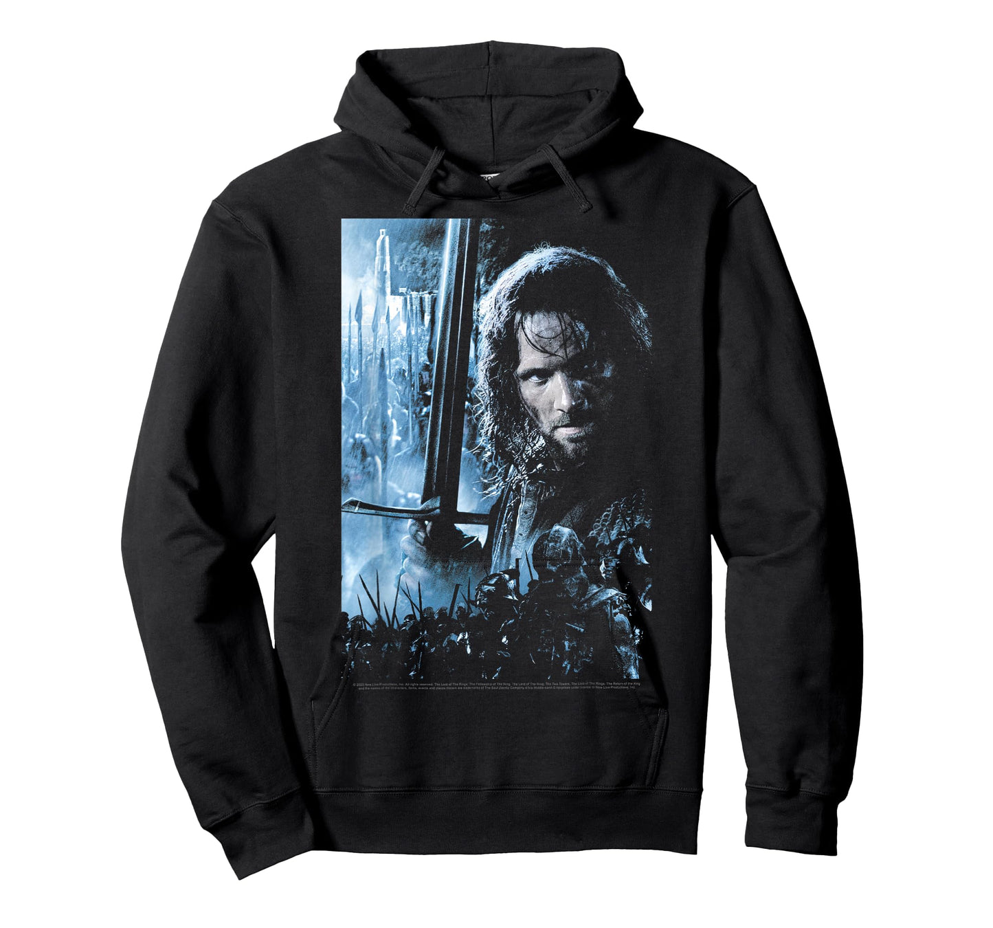 Lord of The Rings Aragorn Battle Poster T-Shirt